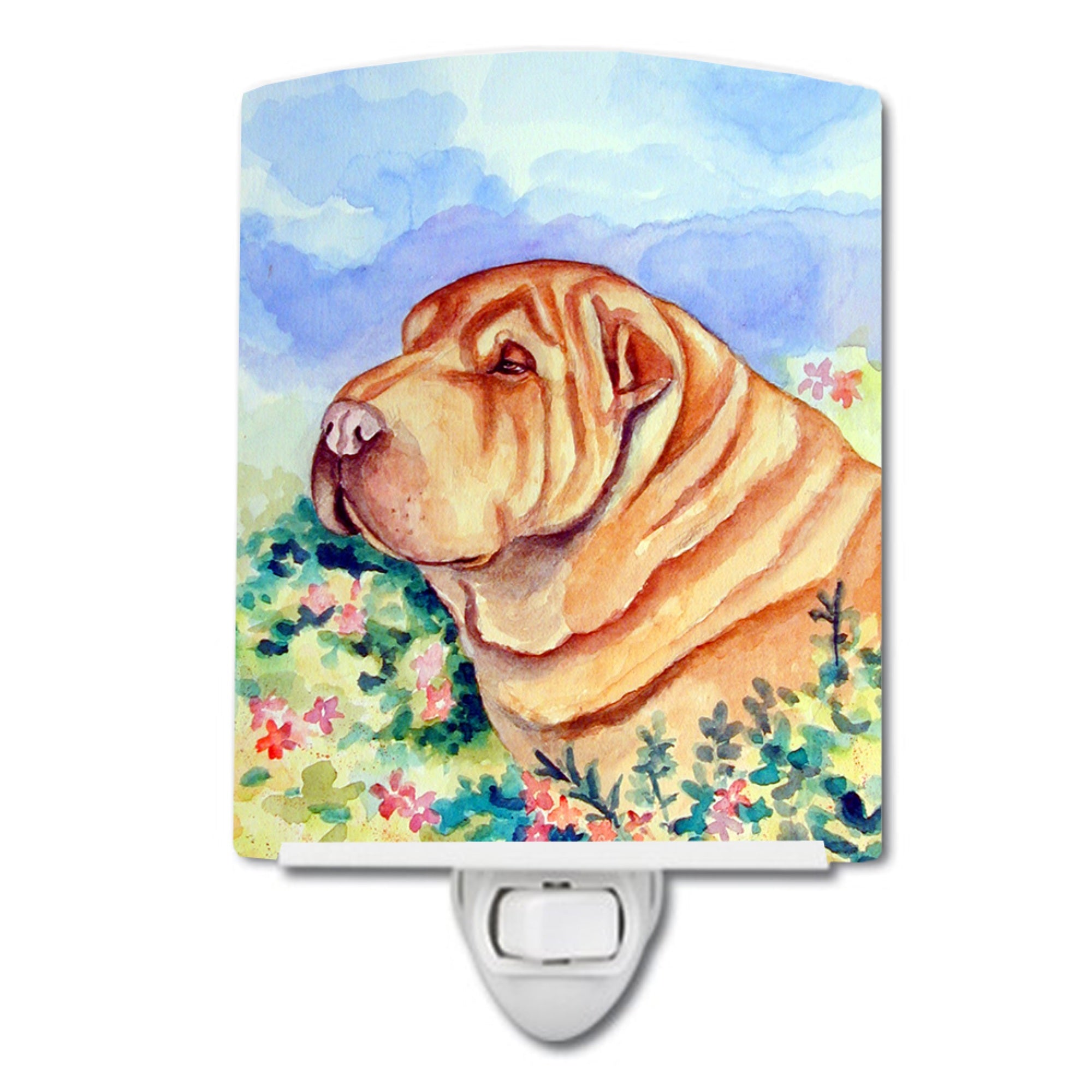  inchCarolines Treasures Shar Pei Ceramic Night Light, 6x4, Multicolor inch