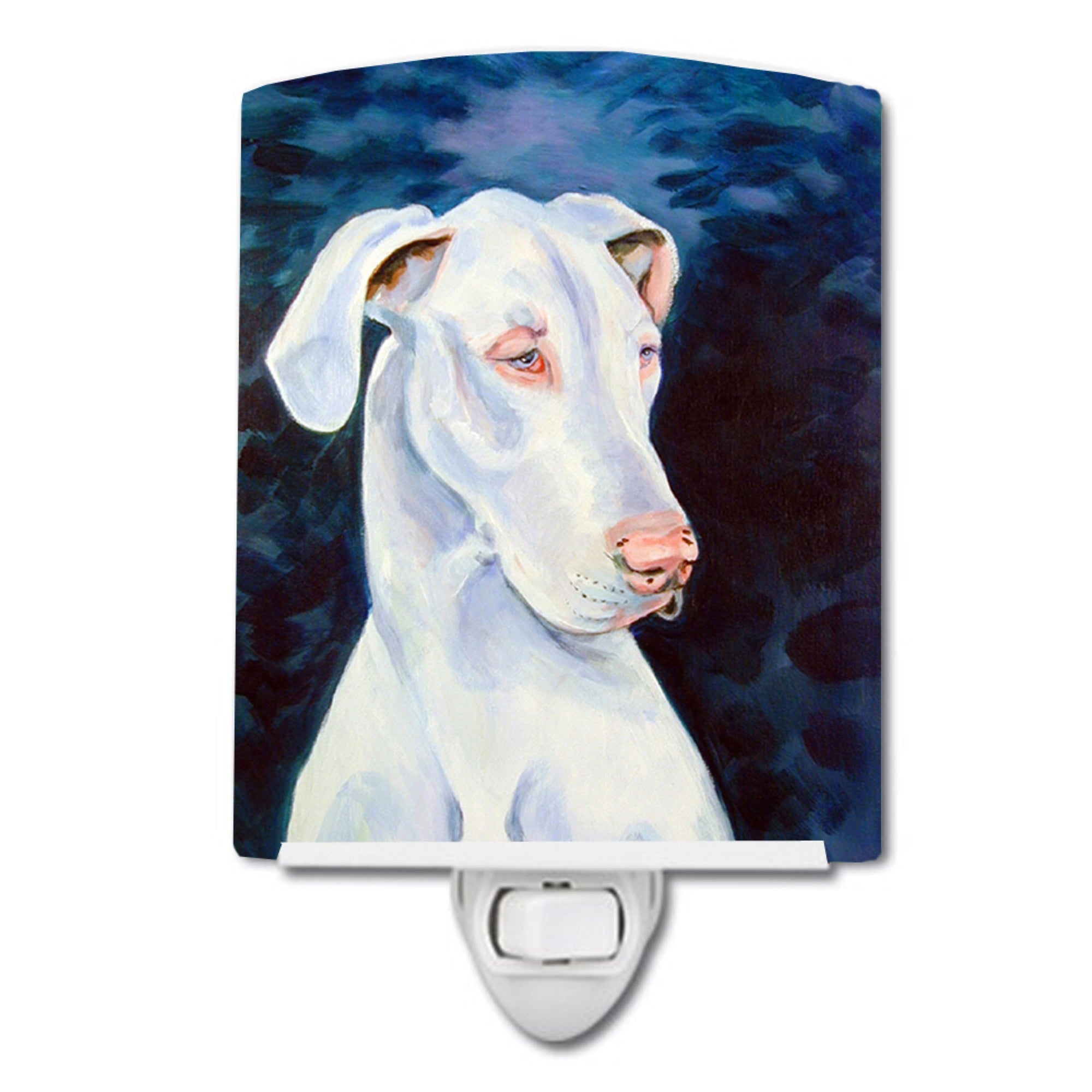  inchCarolines Treasures White Dane Ceramic Night Light, 6x4, Multicolor inch