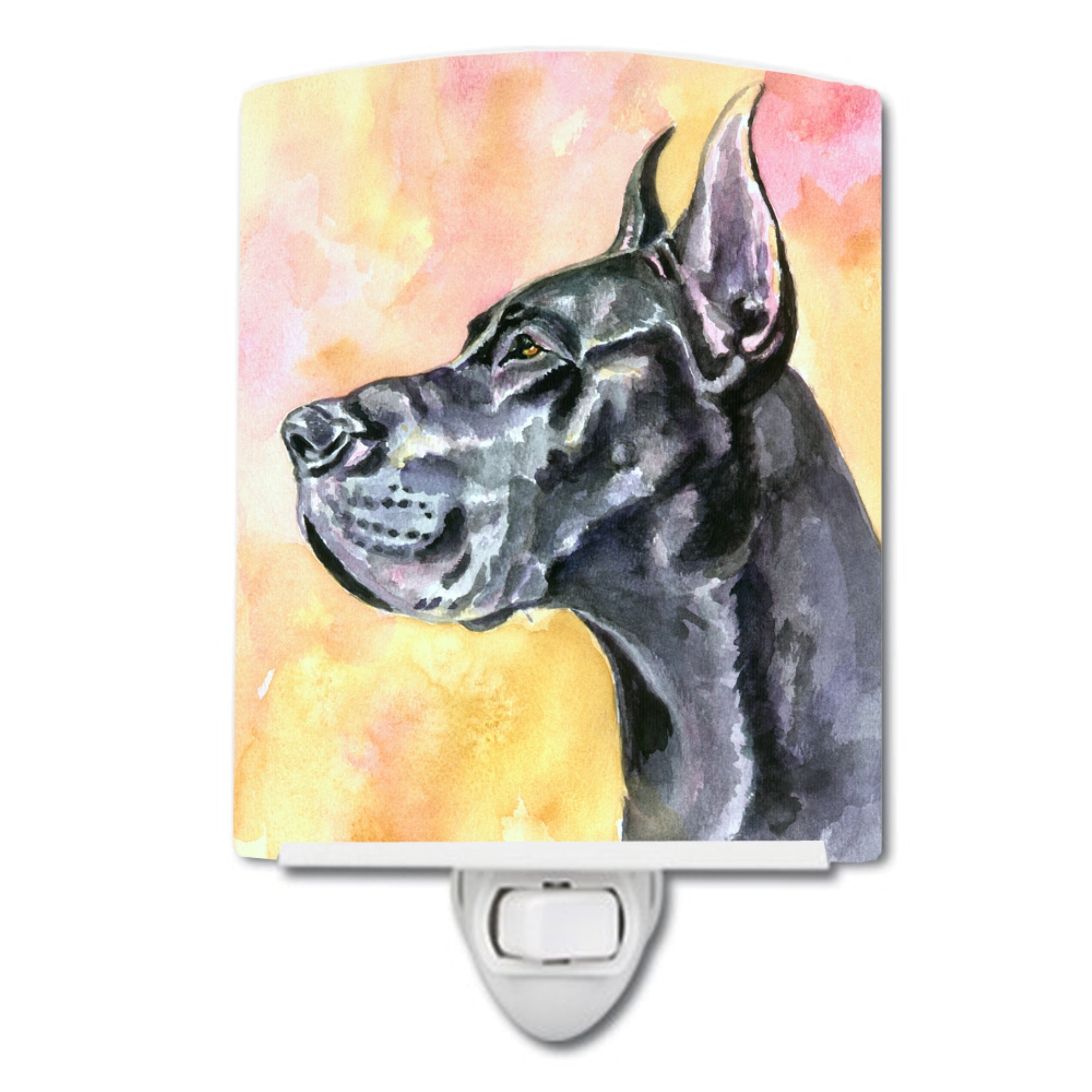  inchCarolines Treasures Dane Black Cropped Ceramic Night Light, 6x4, Multicolor inch