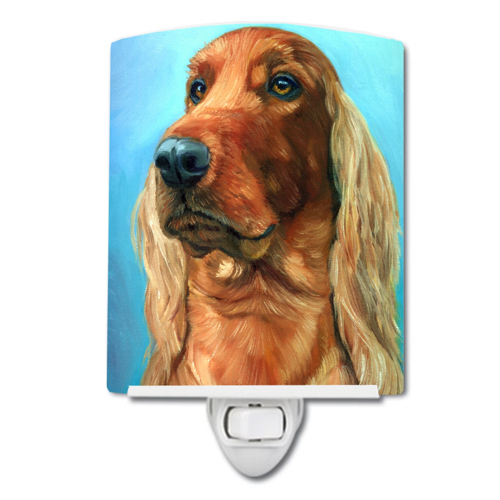 inchCarolines Treasures Irish Setter in Blue Ceramic Night Light, 6x4, Multicolor inch