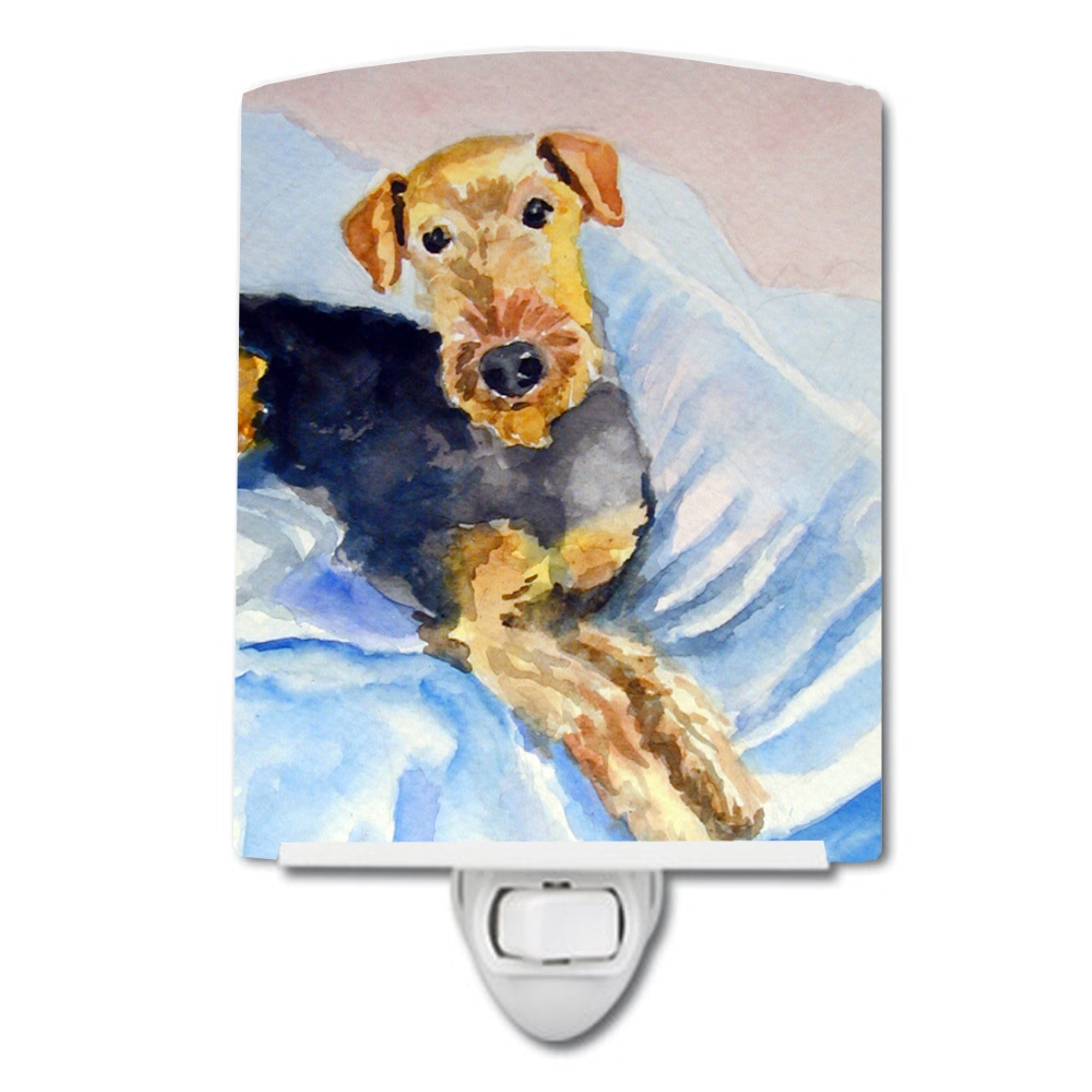  inchCarolines Treasures Cozy Airedale Terrier Ceramic Night Light, 6x4, Multicolor inch