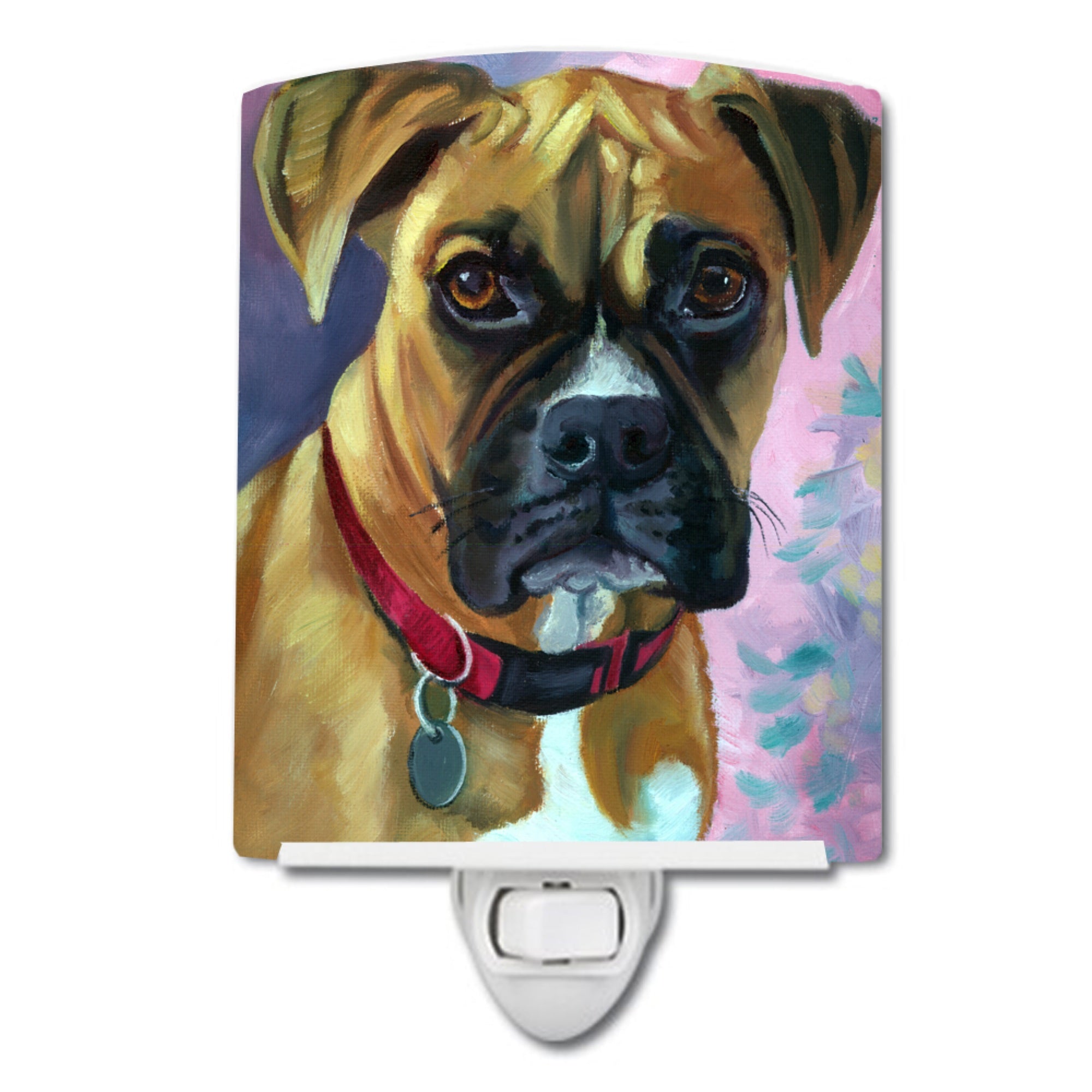  inchCarolines Treasures Natural Fawn Boxer Ceramic Night Light, 6x4, Multicolor inch