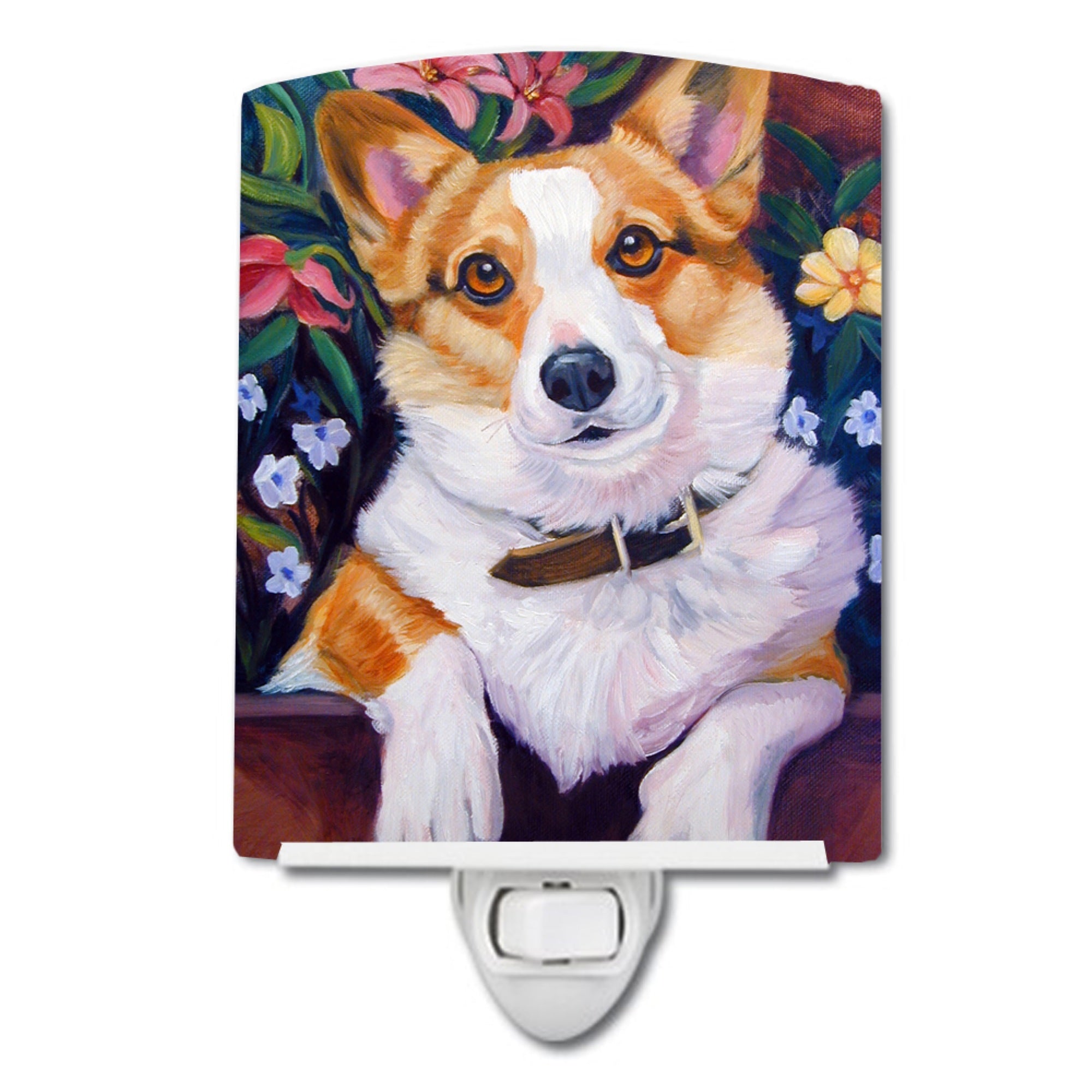 inchCarolines Treasures Can I help you Corgi Ceramic Night Light, 6x4, Multicolor inch