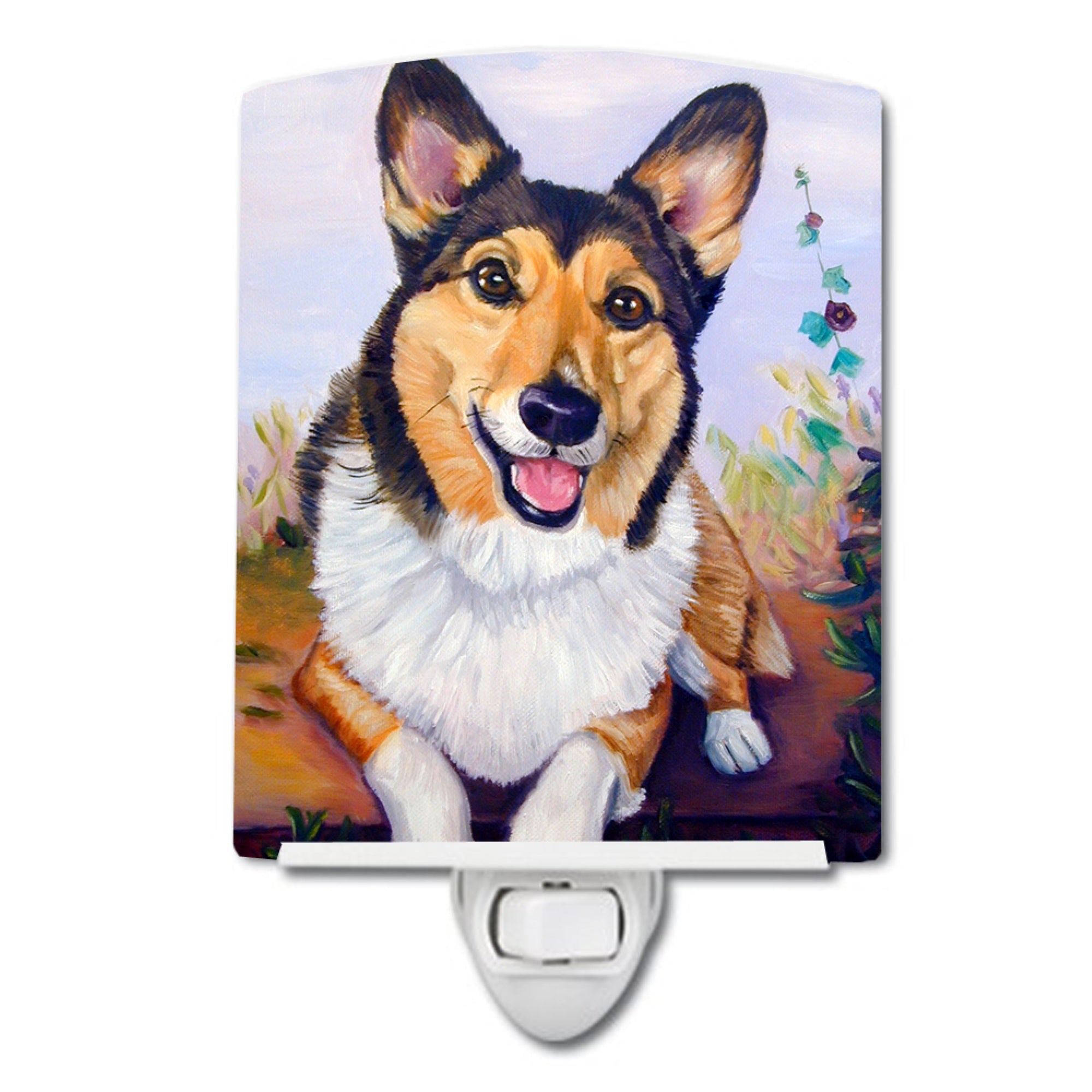  inchCarolines Treasures Pembroke Corgi Waiting Ceramic Night Light, 6x4, Multicolor inch