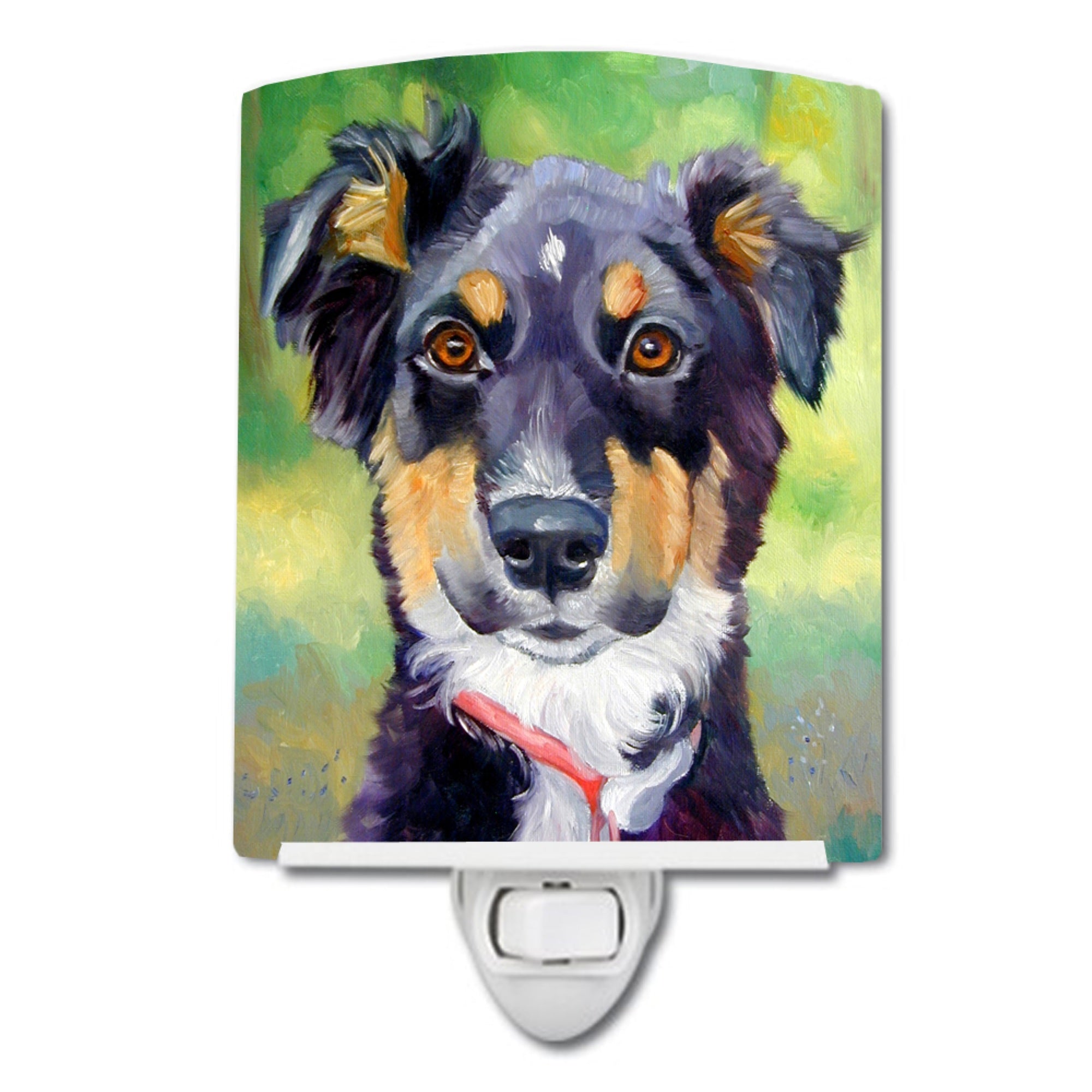  inchCarolines Treasures English Shepherd Ceramic Night Light, 6x4, Multicolor inch