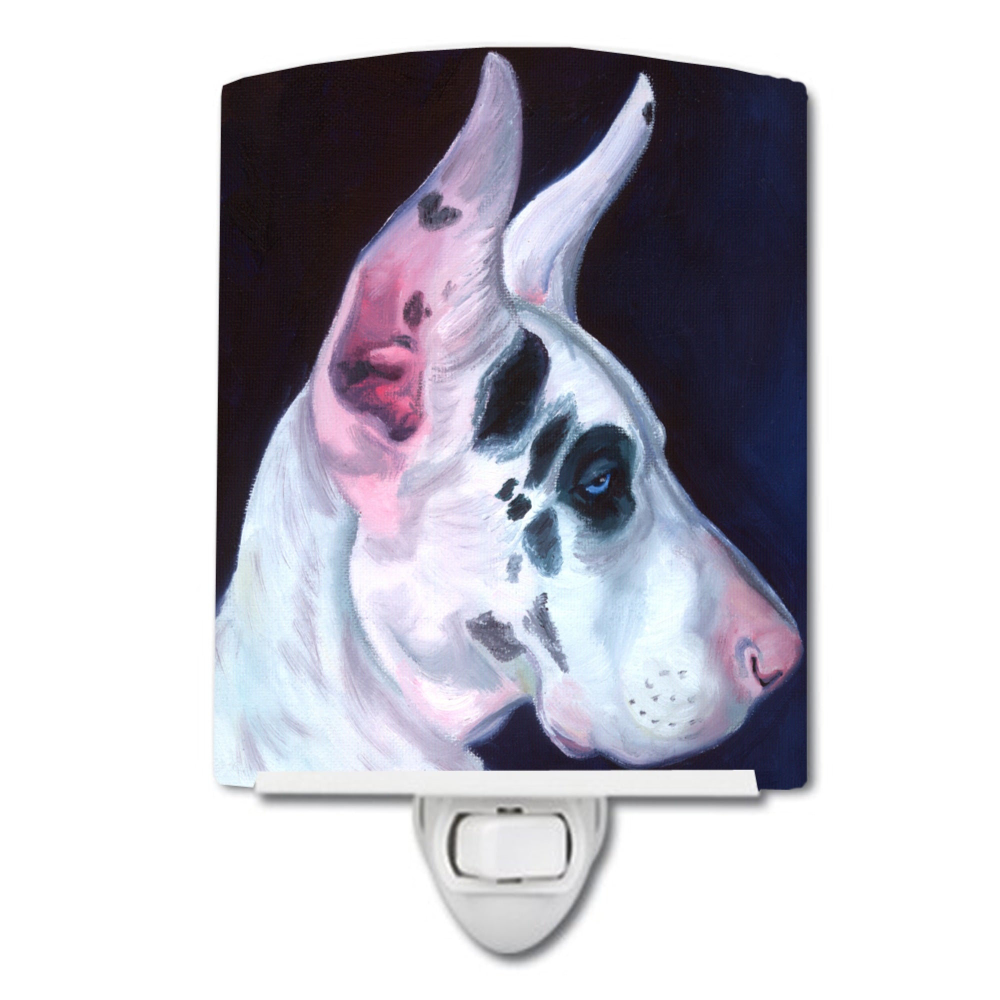  inchCarolines Treasures Dane Harlequin Ceramic Night Light, 6x4, Multicolor inch