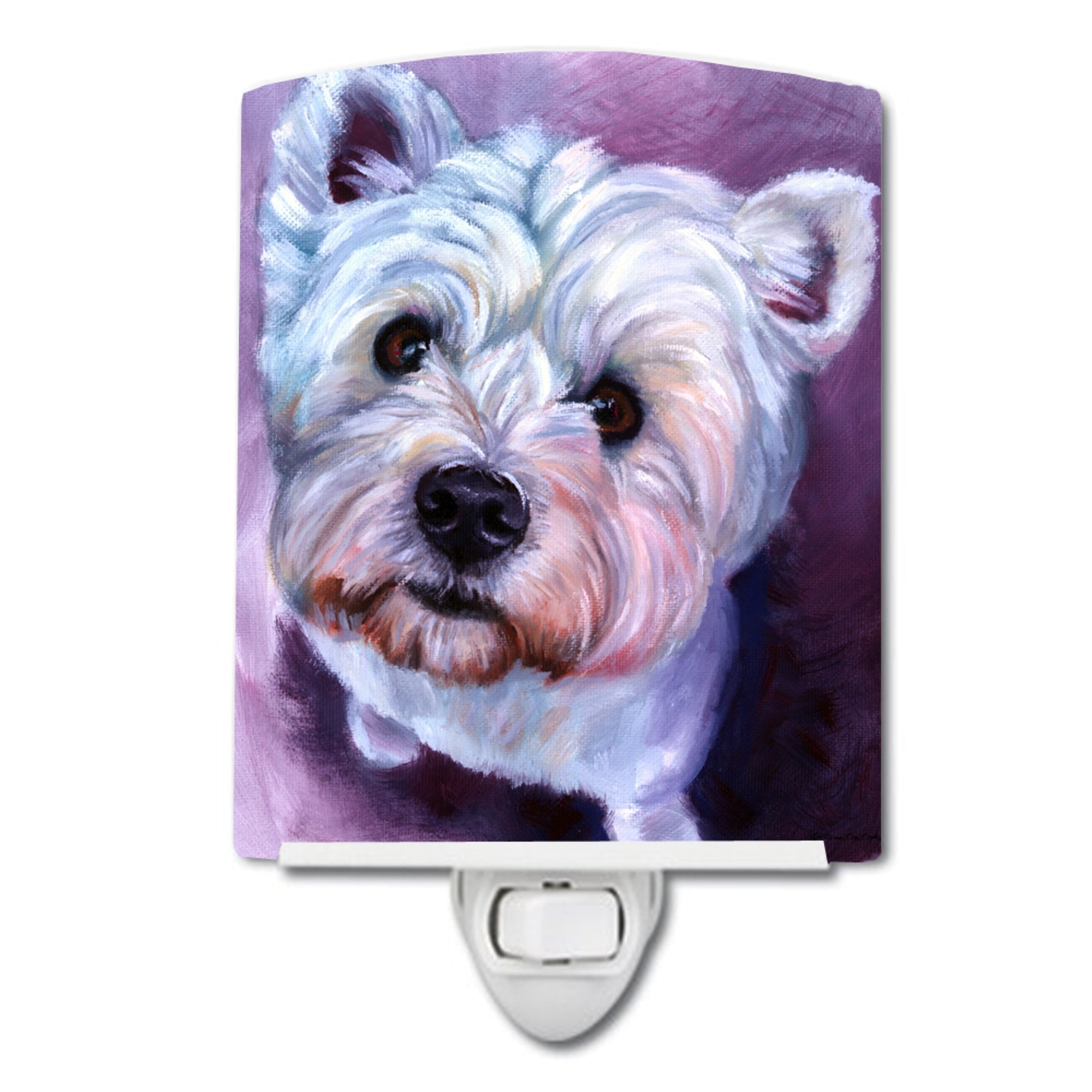  inchCarolines Treasures Whatsup Westie Ceramic Night Light, 6x4, Multicolor inch
