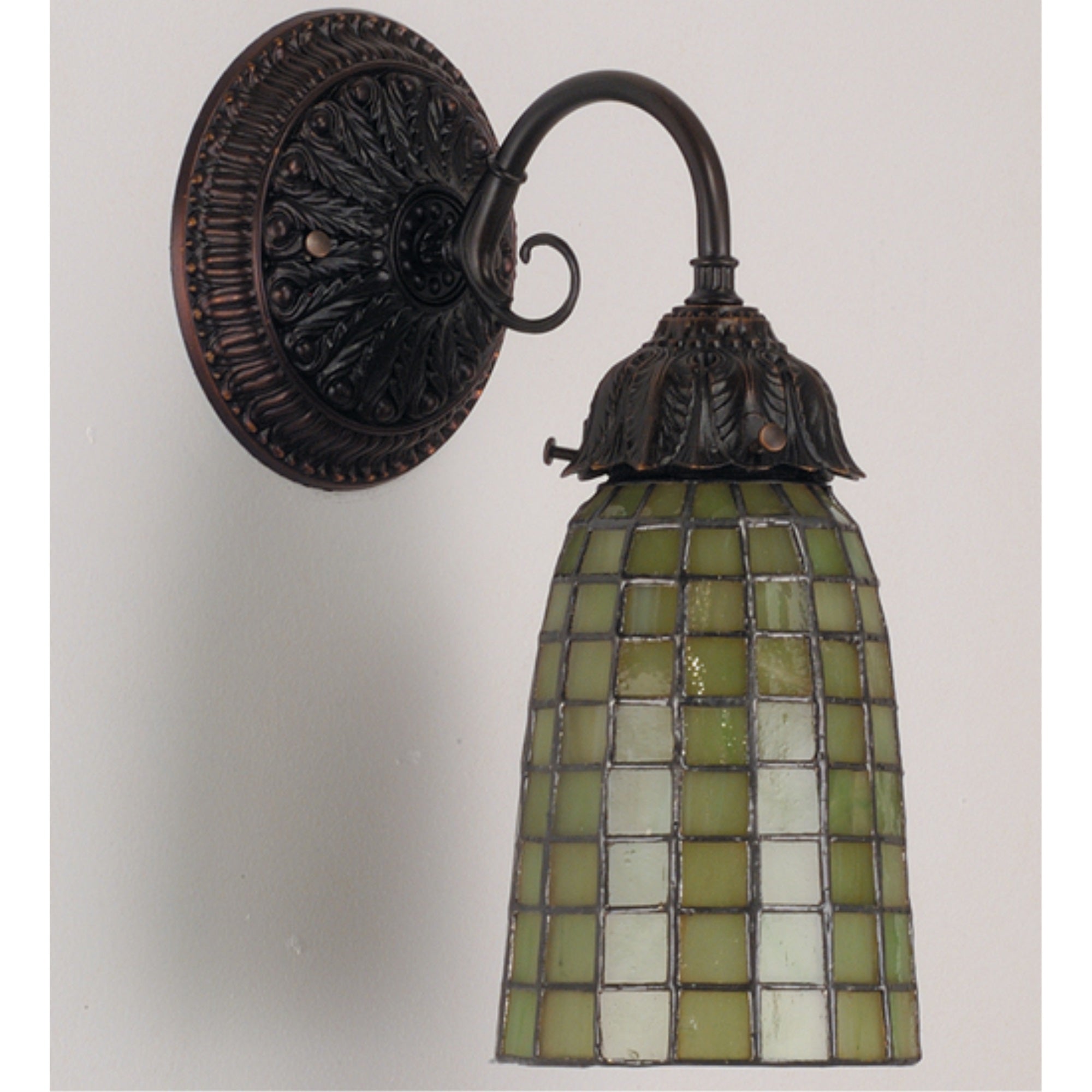 5 inchW Geometric Green Wall Sconce