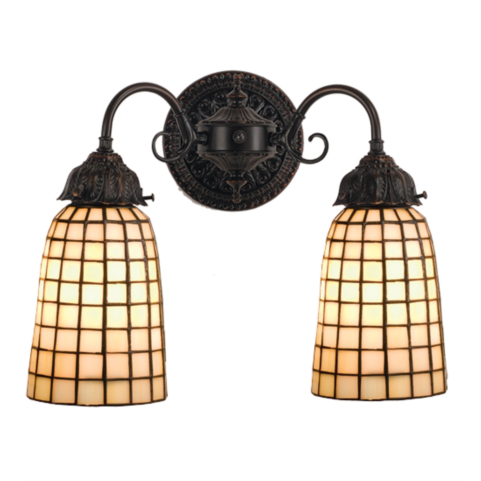 14.5 inchW Geometric Beige 2 LT Wall Sconce