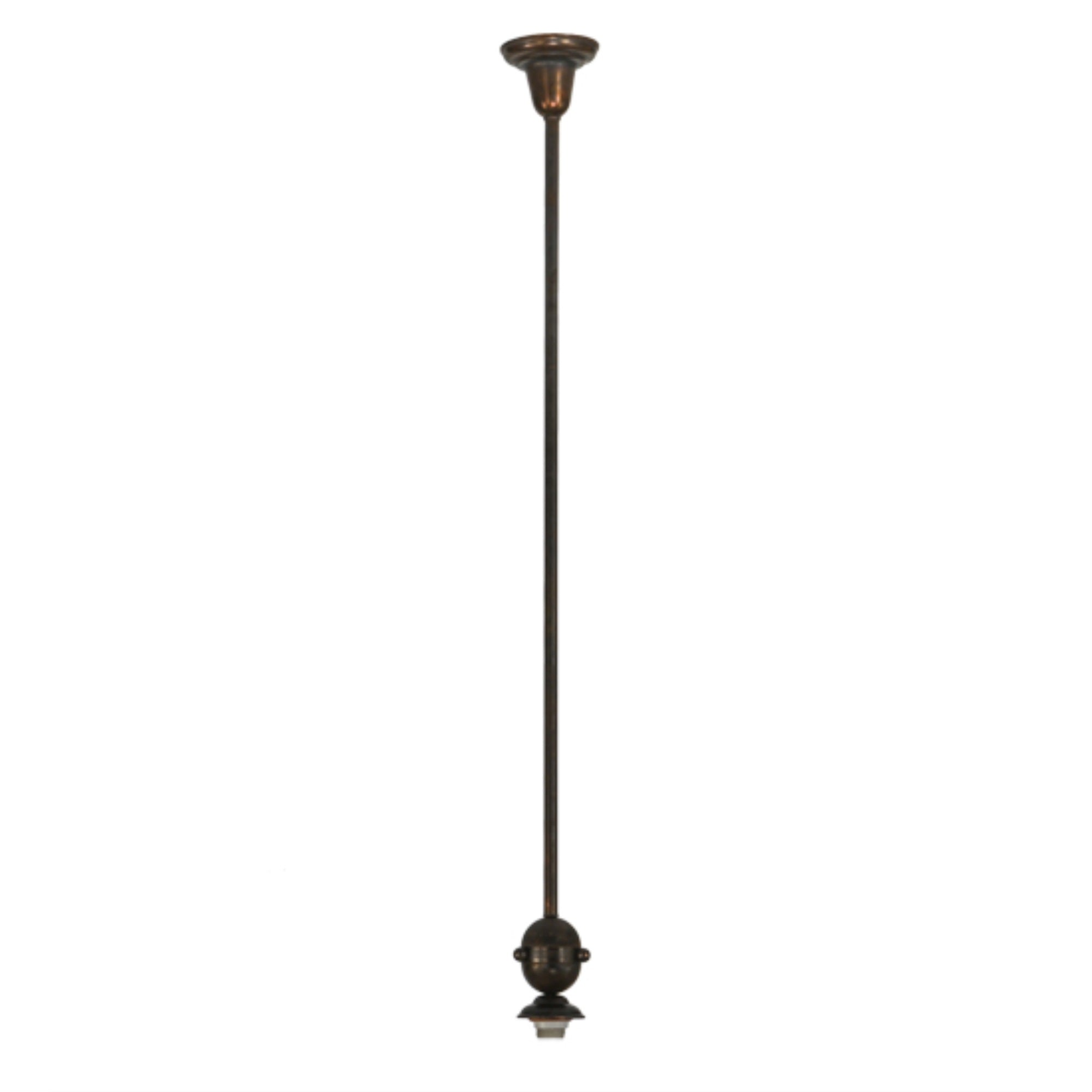 5 inchW Revival Vintage Copper 1 LT Deco Ball Pendant Hardware