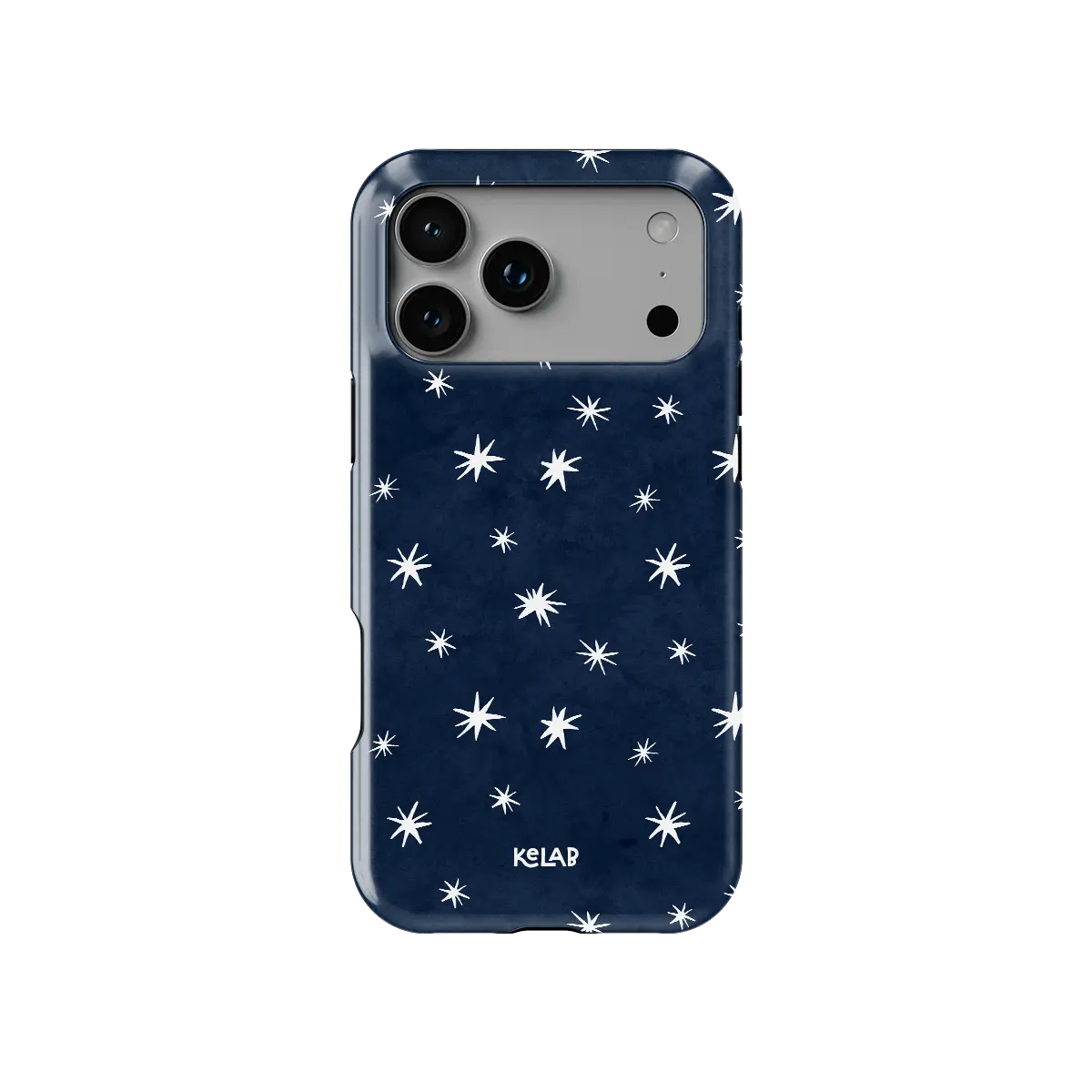 Starglimmer | Deep Blue Hand-Drawn Celestial Star iPhone Case