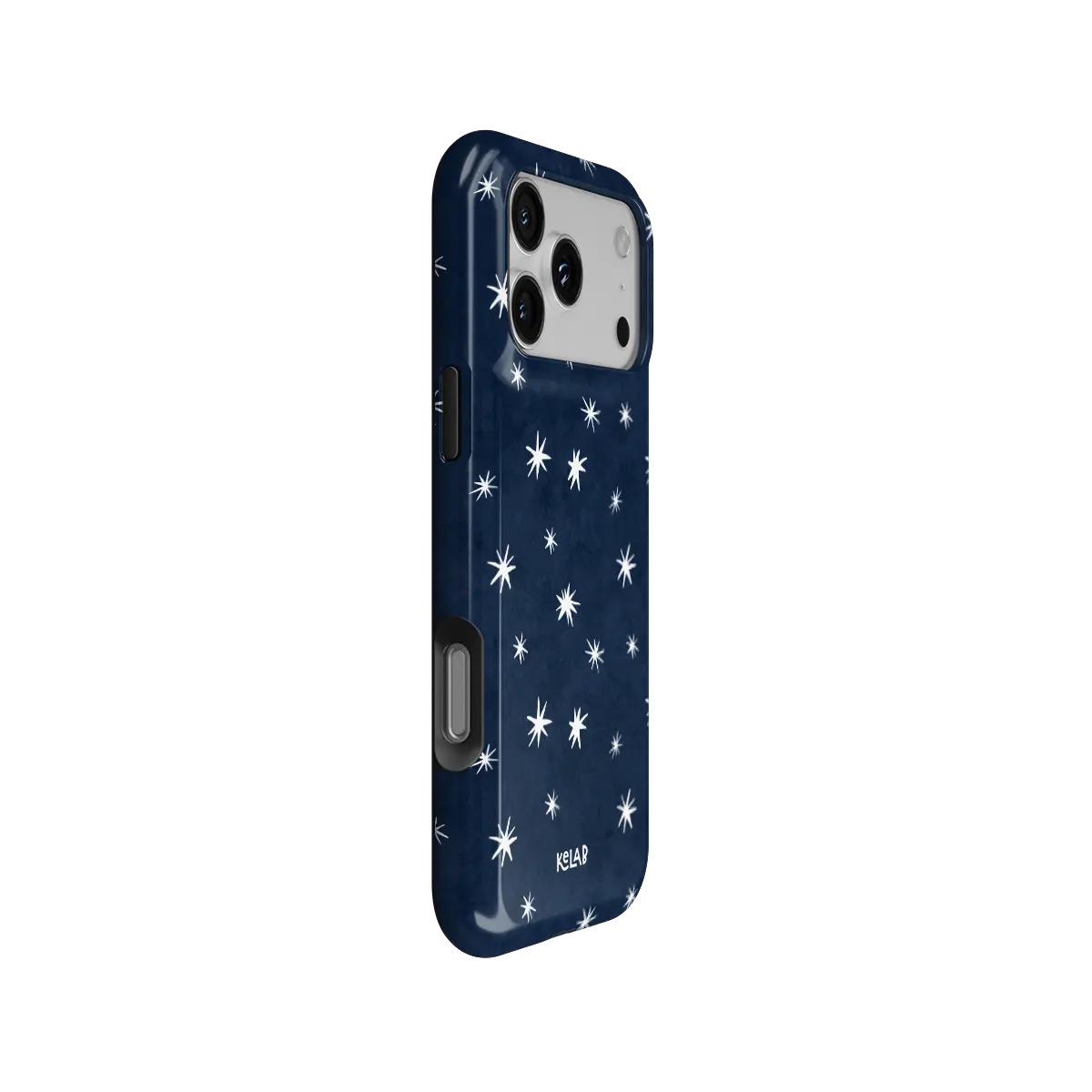 Starglimmer | Deep Blue Hand-Drawn Celestial Star iPhone Case