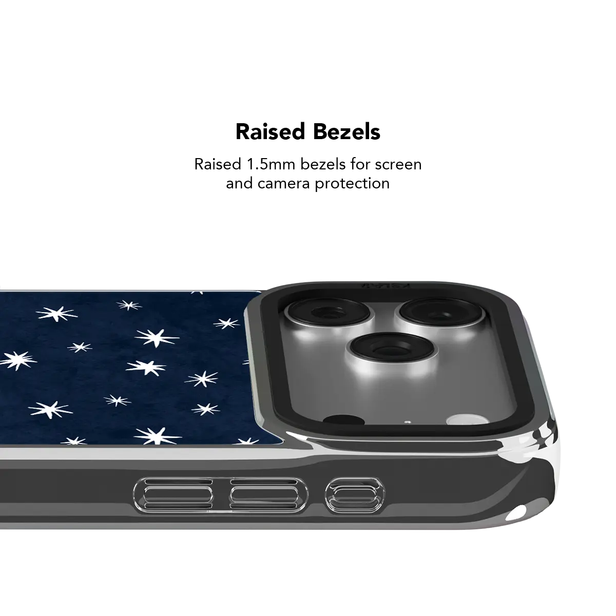 Starglimmer | Deep Blue Hand-Drawn Celestial Star iPhone Case