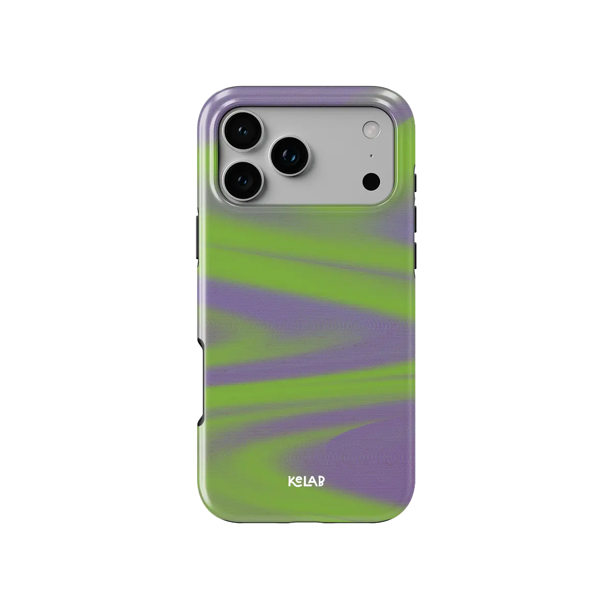 Purple Haze | Y2K Neon Green Abstract Wave iPhone Case