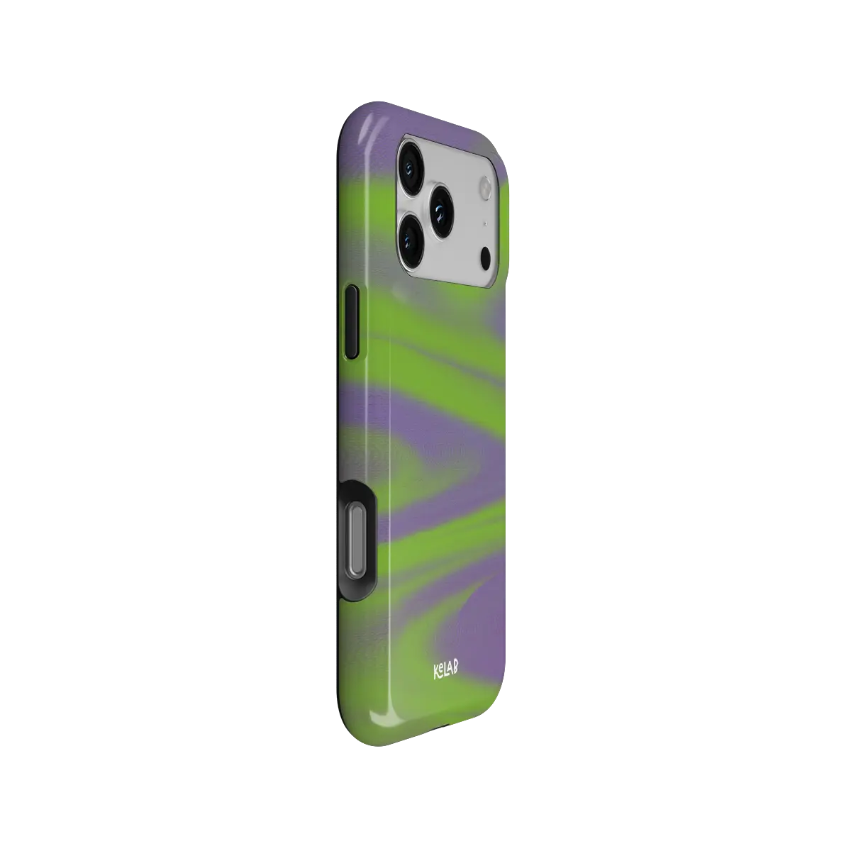 Purple Haze | Y2K Neon Green Abstract Wave iPhone Case