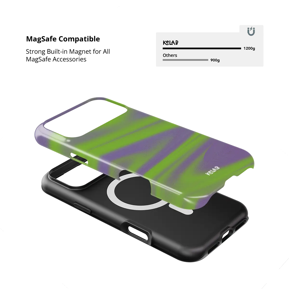 Purple Haze | Y2K Neon Green Abstract Wave iPhone Case