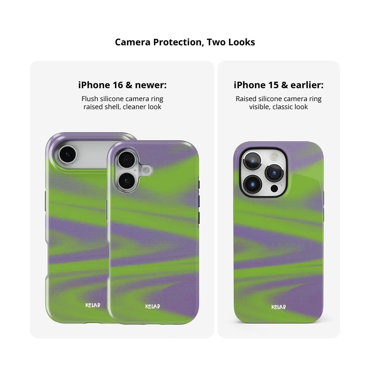 Purple Haze | Y2K Neon Green Abstract Wave iPhone Case