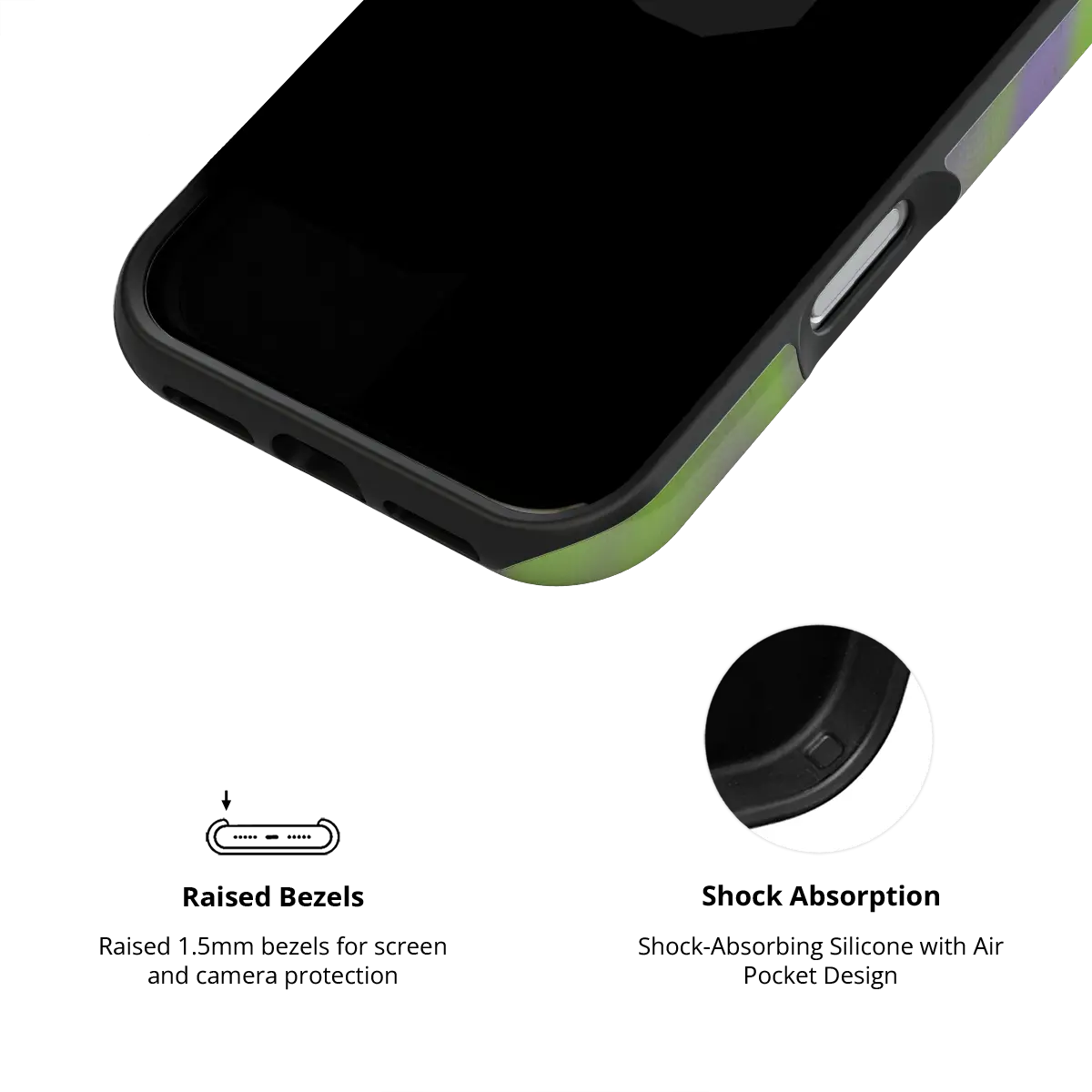 Purple Haze | Y2K Neon Green Abstract Wave iPhone Case