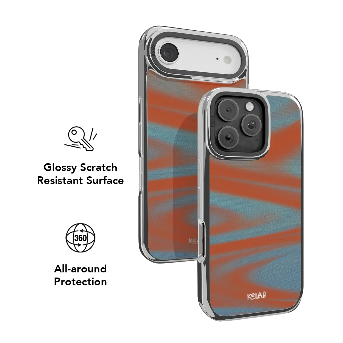 Aalto | Y2K Orange Abstract Wave iPhone Case