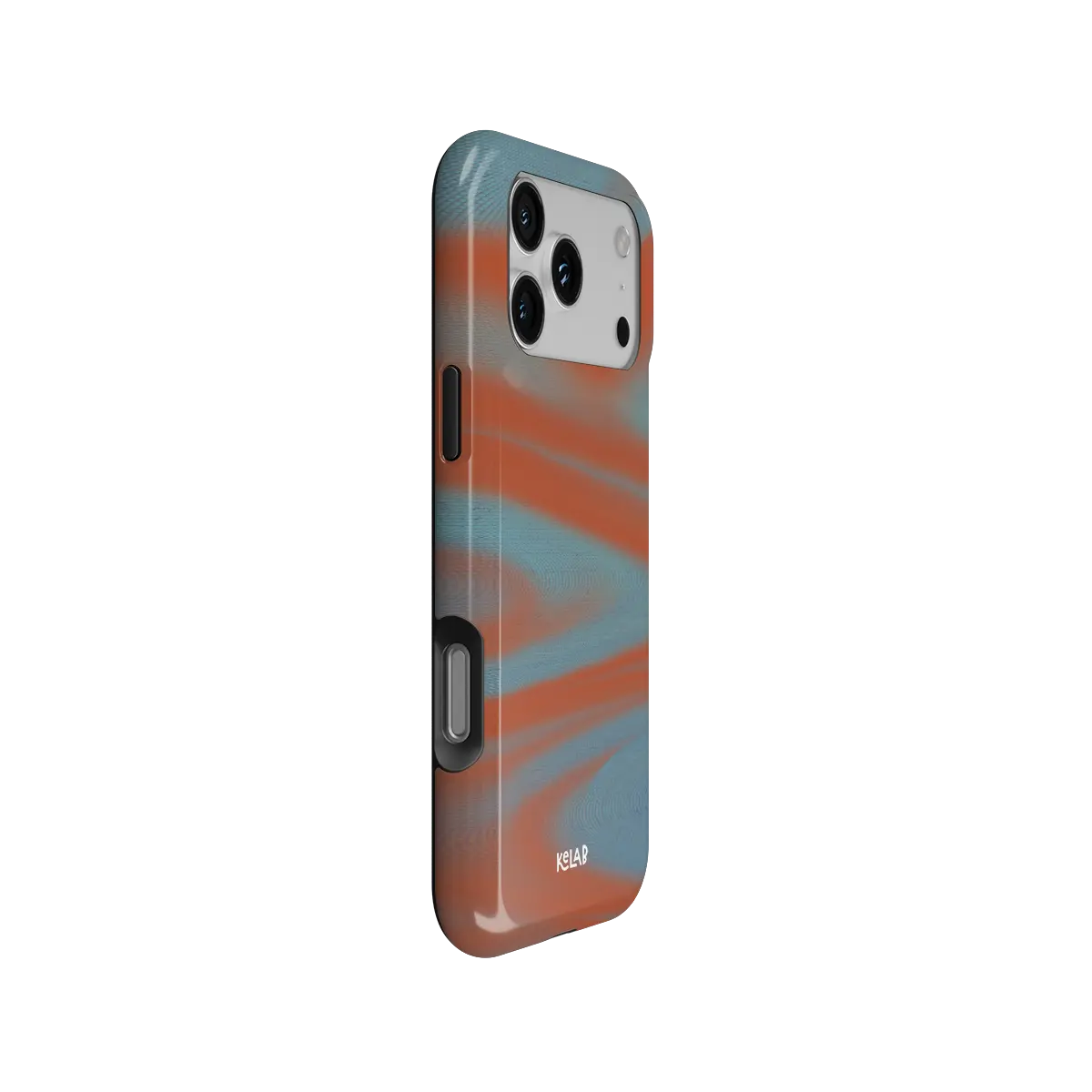 Aalto | Y2K Orange Abstract Wave iPhone Case