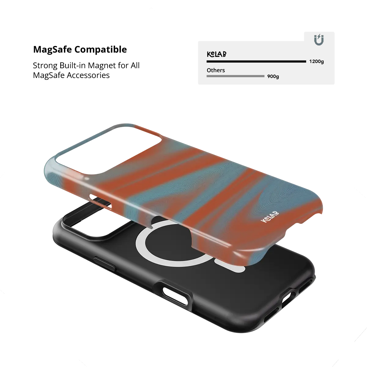 Aalto | Y2K Orange Abstract Wave iPhone Case
