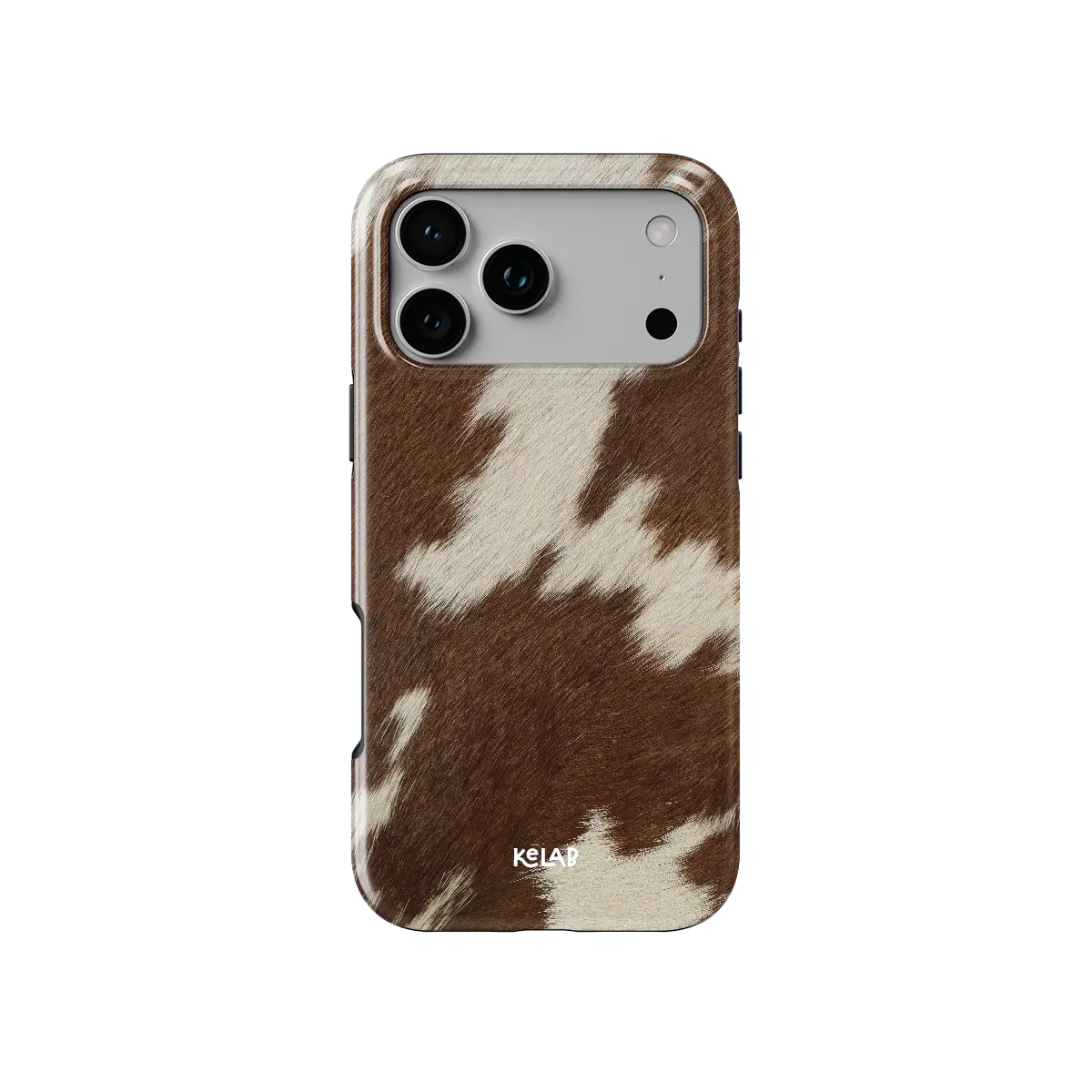 Rodeo Drive | Brown & White Cow Print iPhone Case