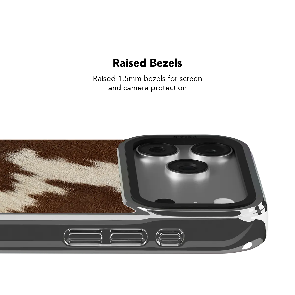 Rodeo Drive | Brown & White Cow Print iPhone Case