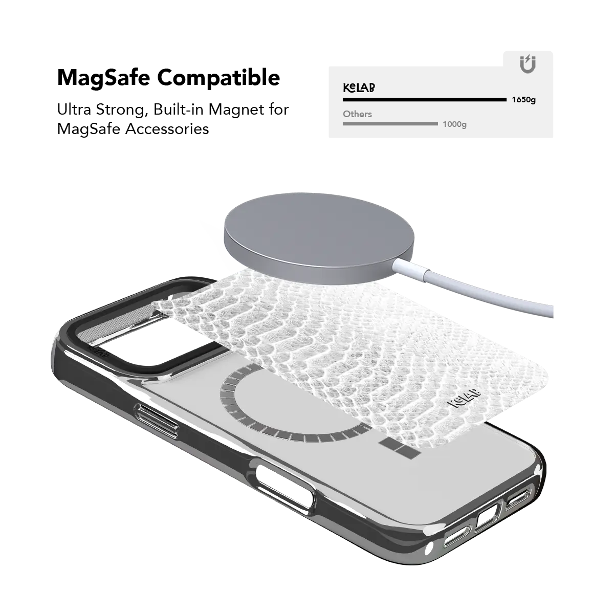 White Venom | Snake Skin Print iPhone Case