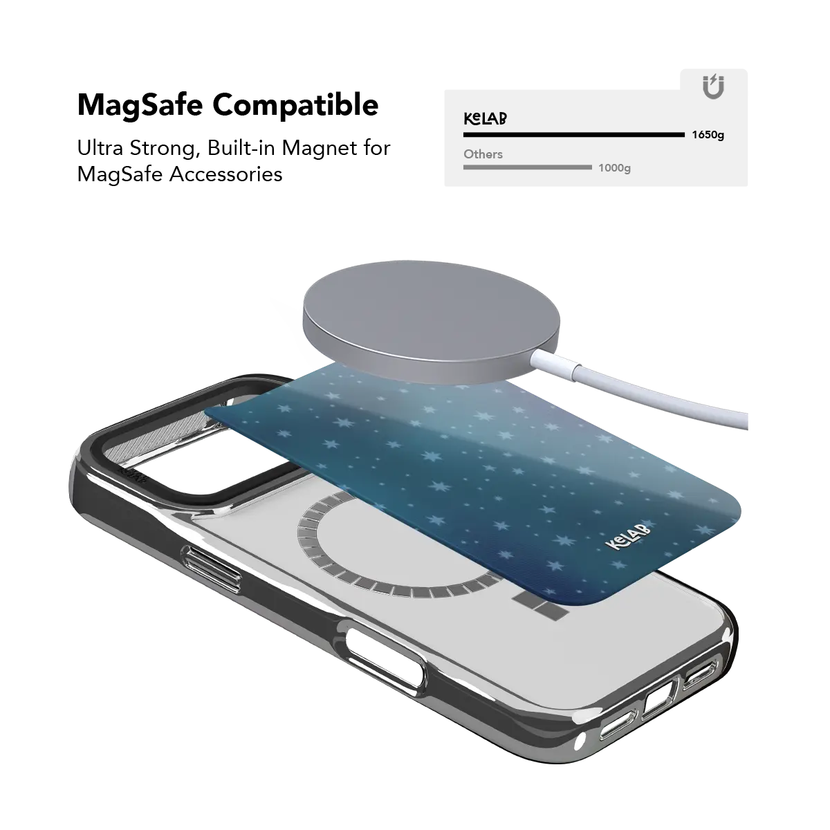 Moon Mist | Starry Midnight Blue iPhone Case