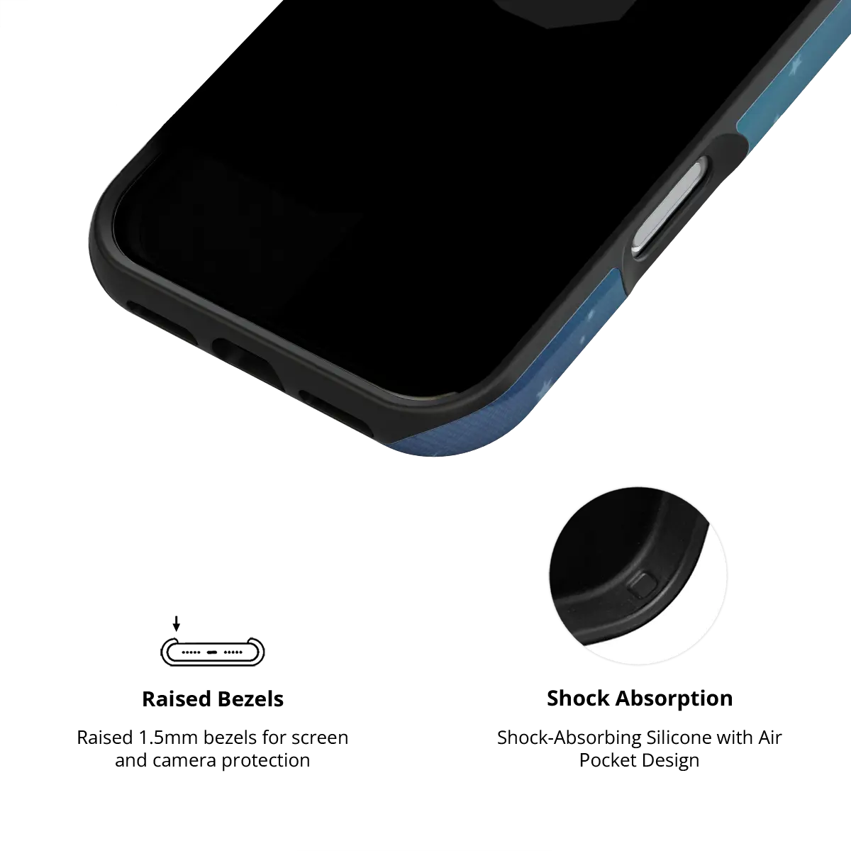 Moon Mist | Starry Midnight Blue iPhone Case