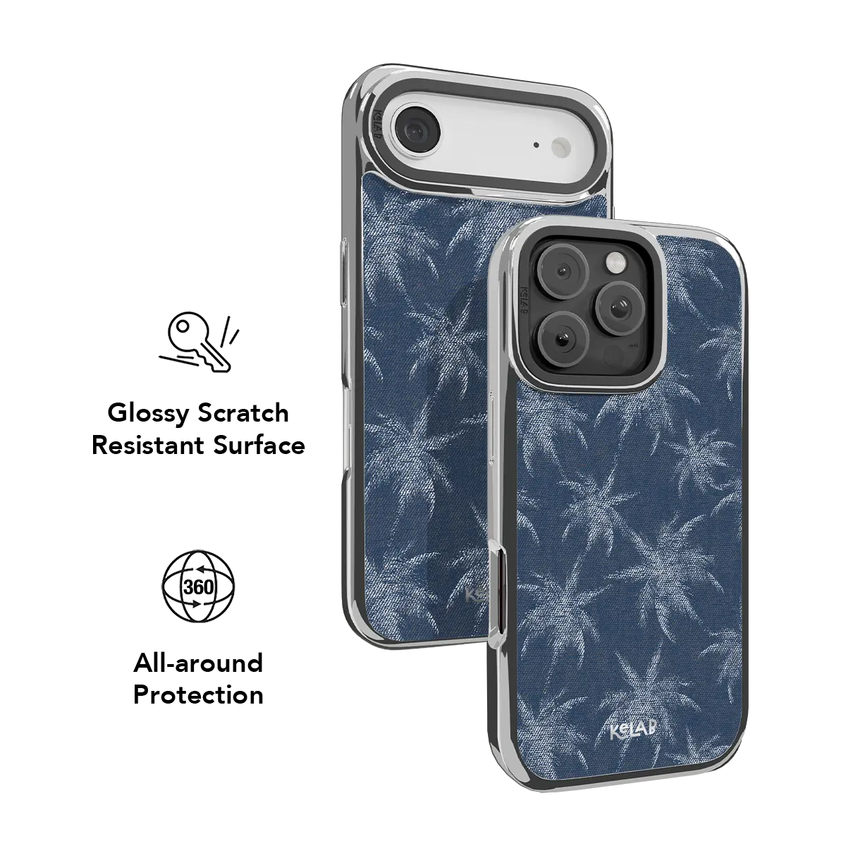 Denim Tree | Blue Patterned iPhone Case