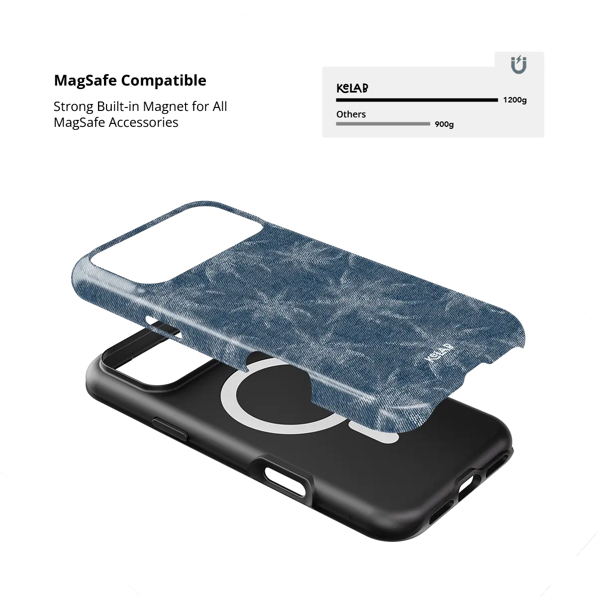 Denim Tree | Blue Patterned iPhone Case