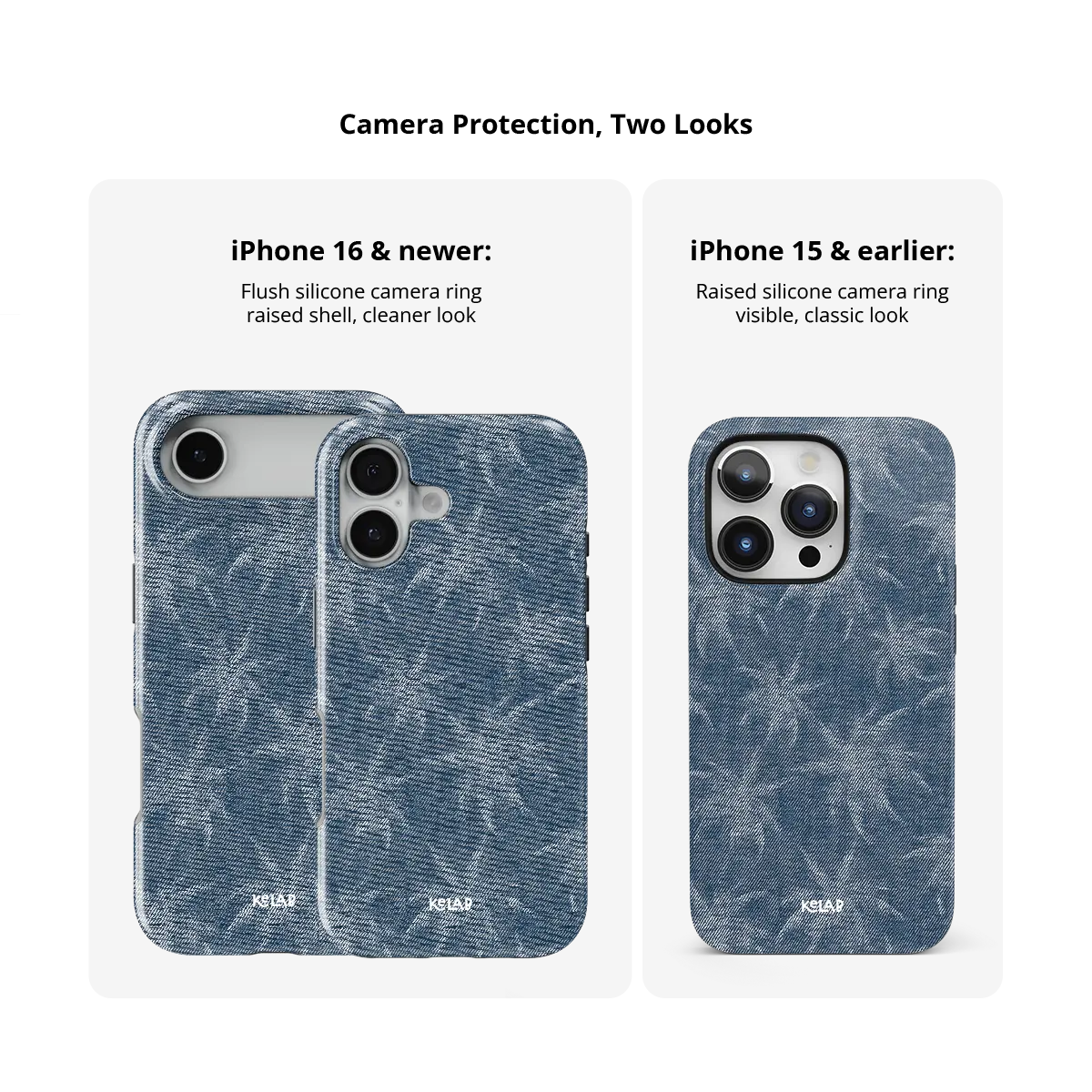Denim Tree | Blue Patterned iPhone Case