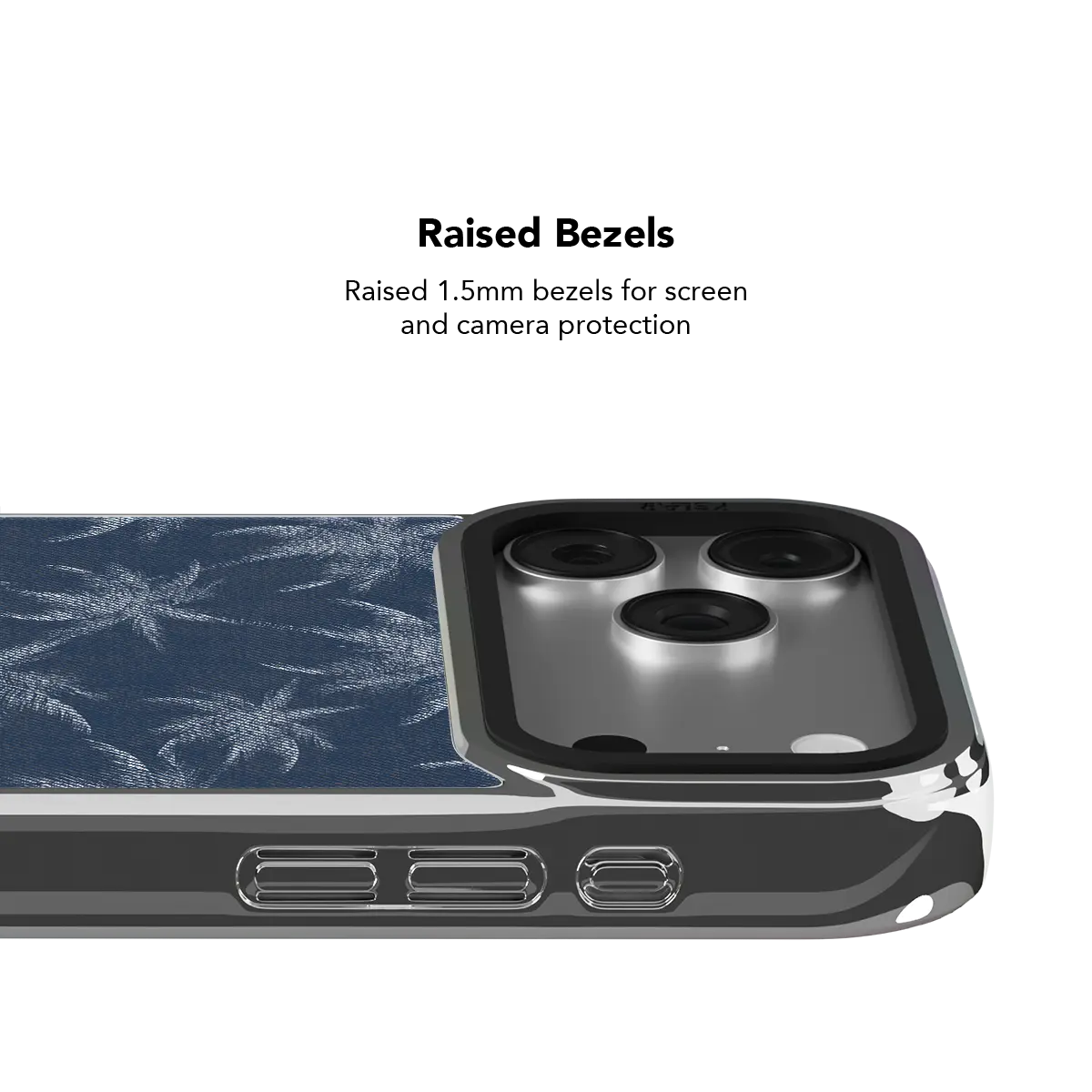 Denim Tree | Blue Patterned iPhone Case