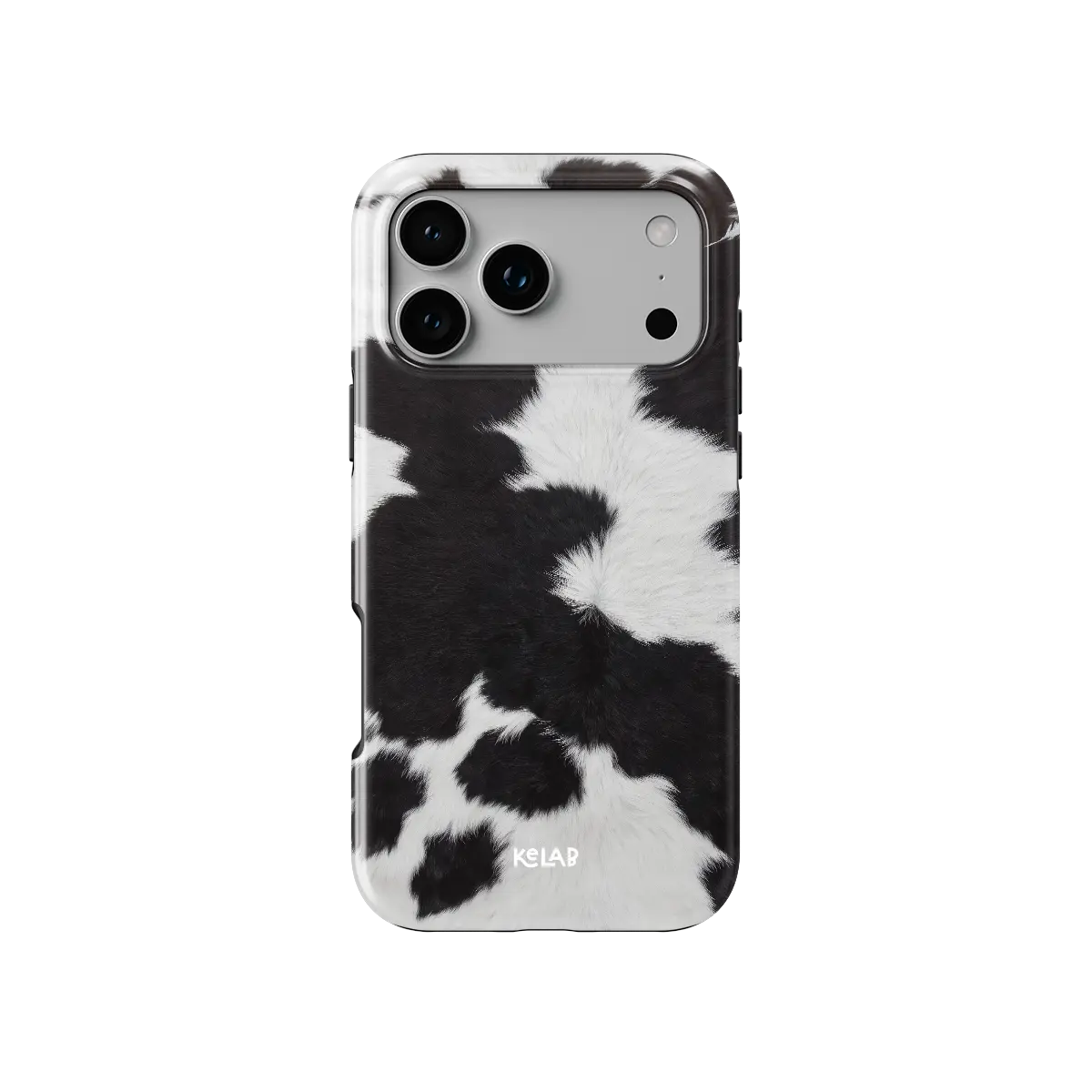 Cow Bell | Black & White Cow Print iPhone Case