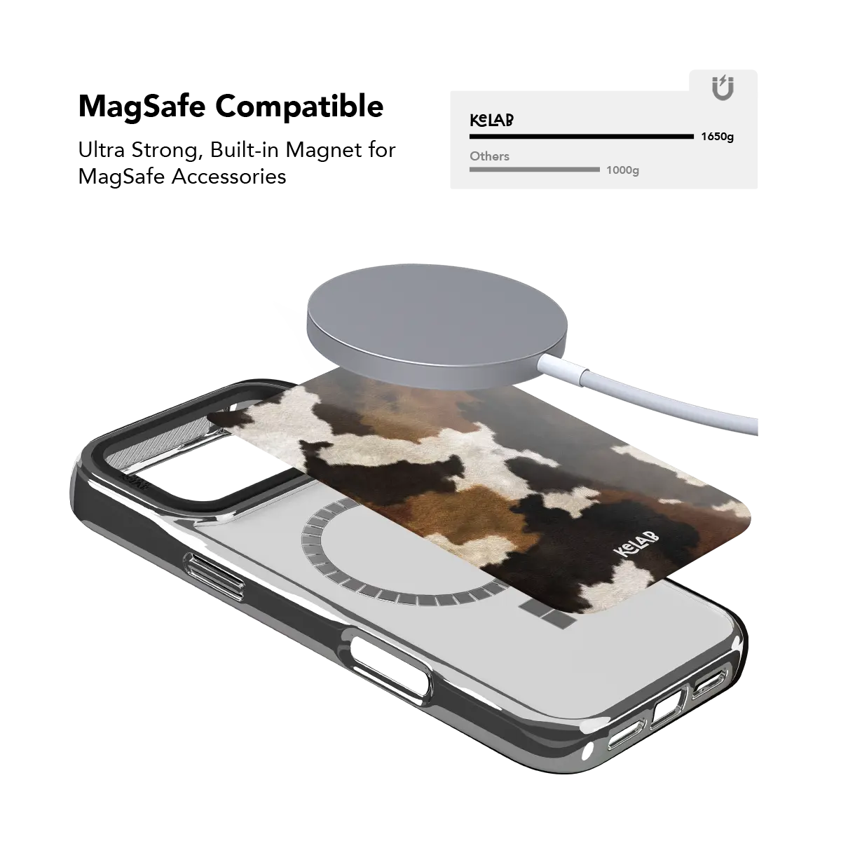 Cattle Drive | Brown & Black Cow Print iPhone Case