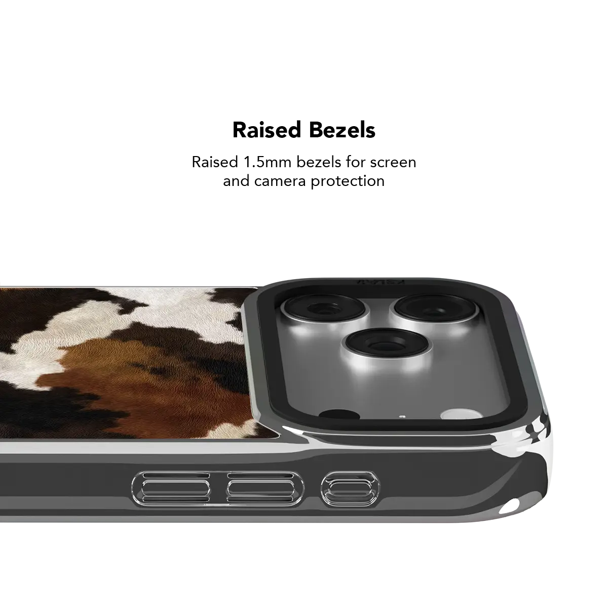 Cattle Drive | Brown & Black Cow Print iPhone Case