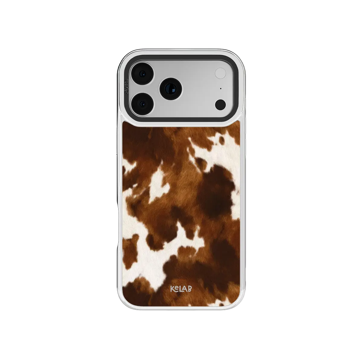 Milk & Mahogany | Brown & Cream Cow Print iPhone Case