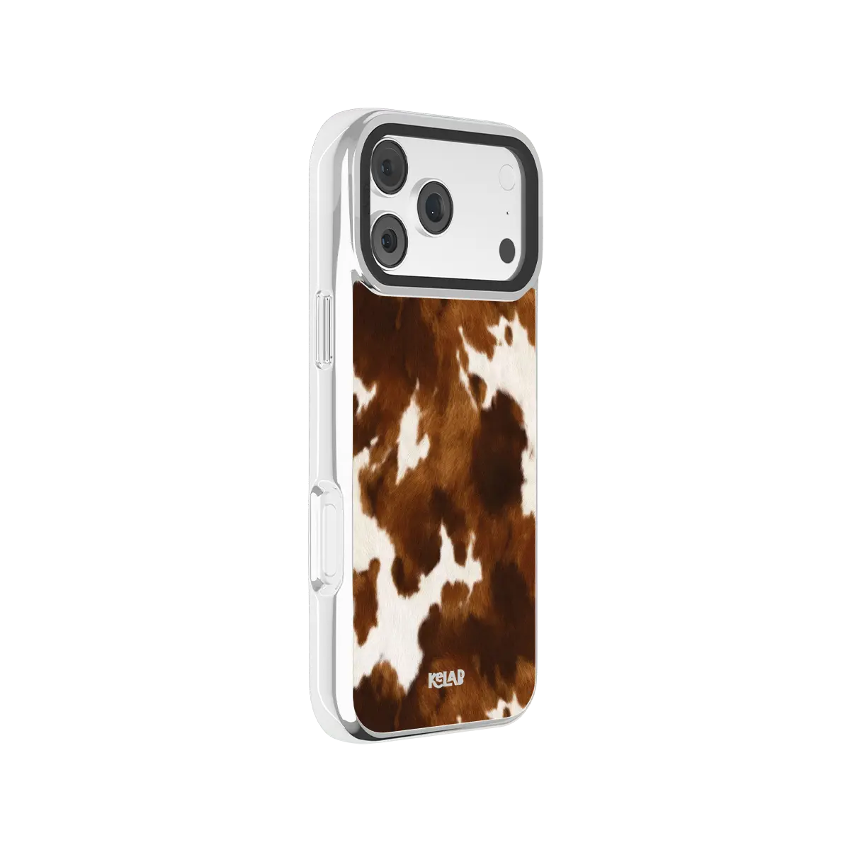 Milk & Mahogany | Brown & Cream Cow Print iPhone Case