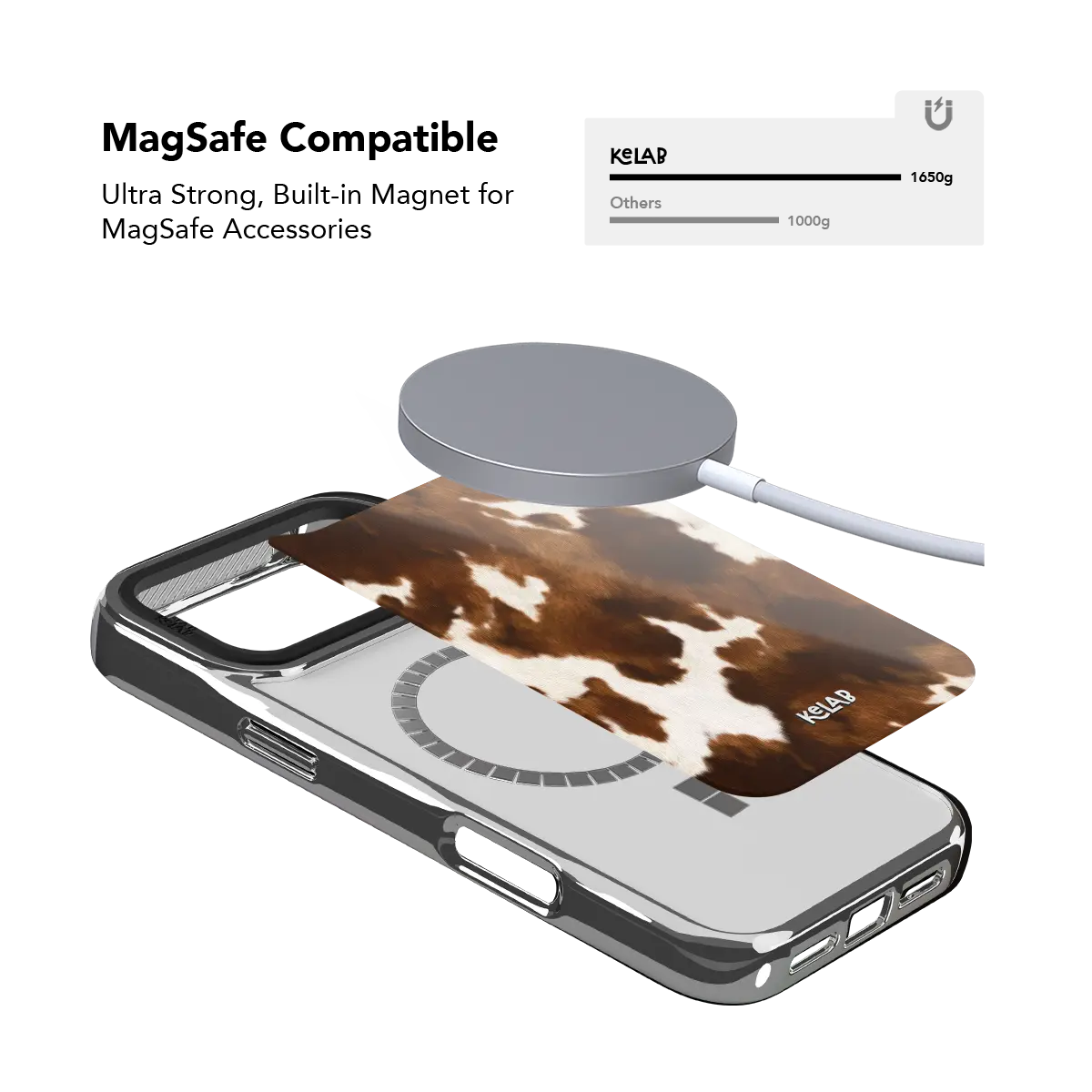 Milk & Mahogany | Brown & Cream Cow Print iPhone Case