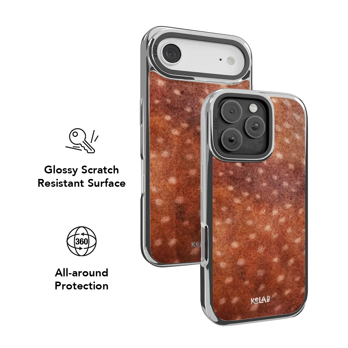 Midnight Fawn | Burnt Orange Deer Print iPhone Case