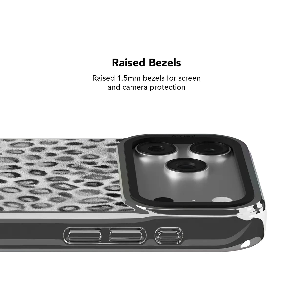 Platinum Predator | Black & White Cheetah Print iPhone Case