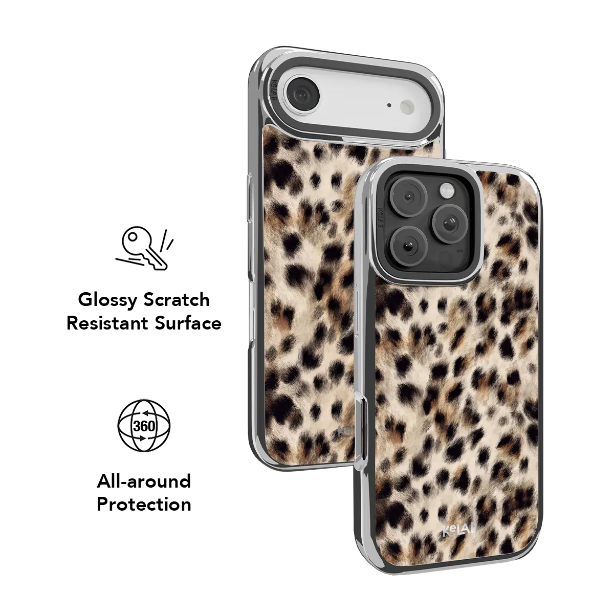 Arctic Aristocrat | Beige Cheetah Print iPhone Case