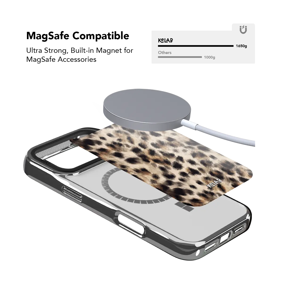 Arctic Aristocrat | Beige Cheetah Print iPhone Case