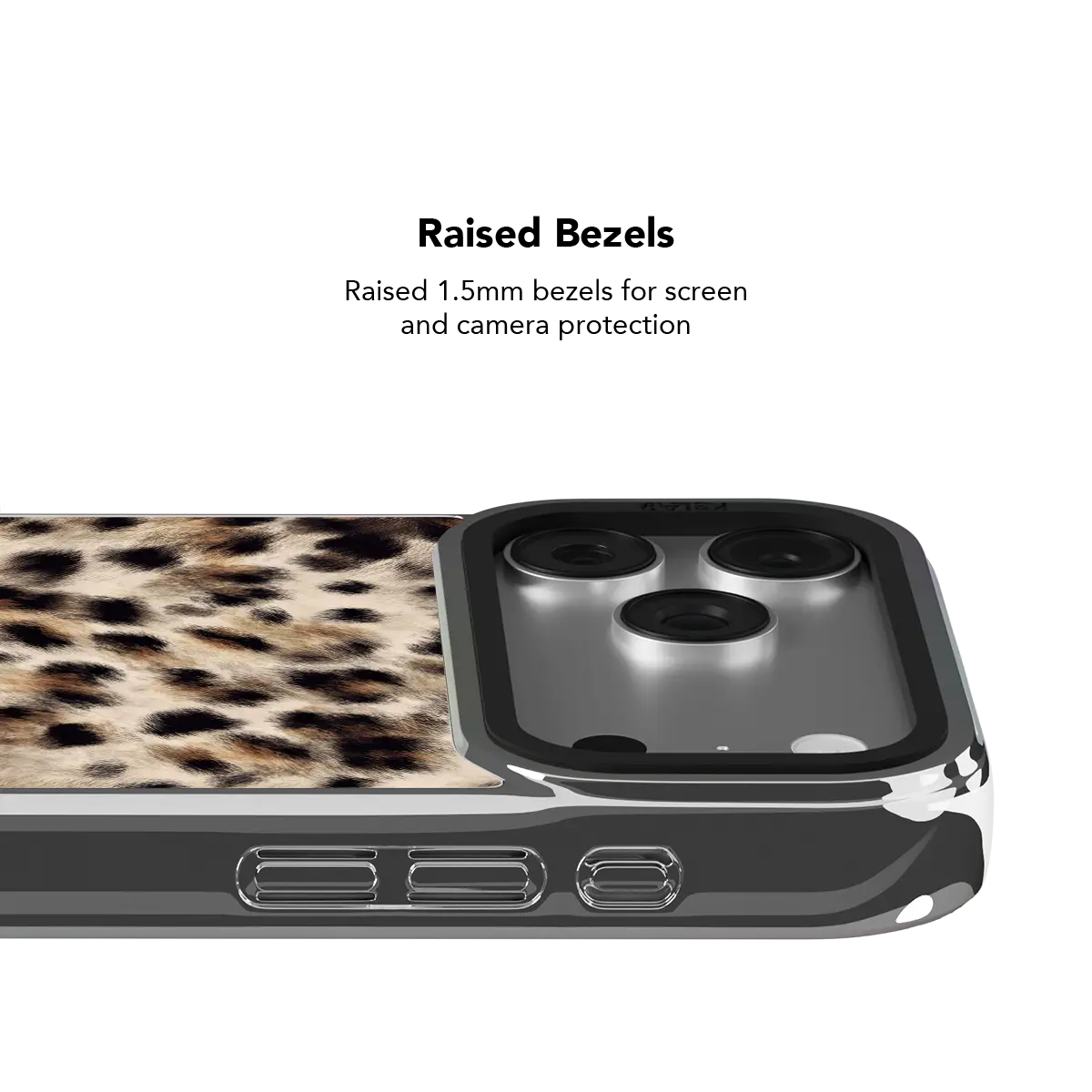 Arctic Aristocrat | Beige Cheetah Print iPhone Case