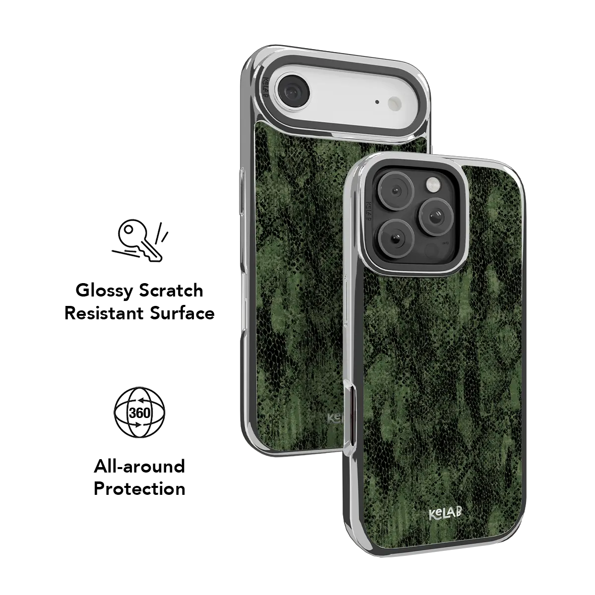Emerald Python | Olive Green Snake Print iPhone Case