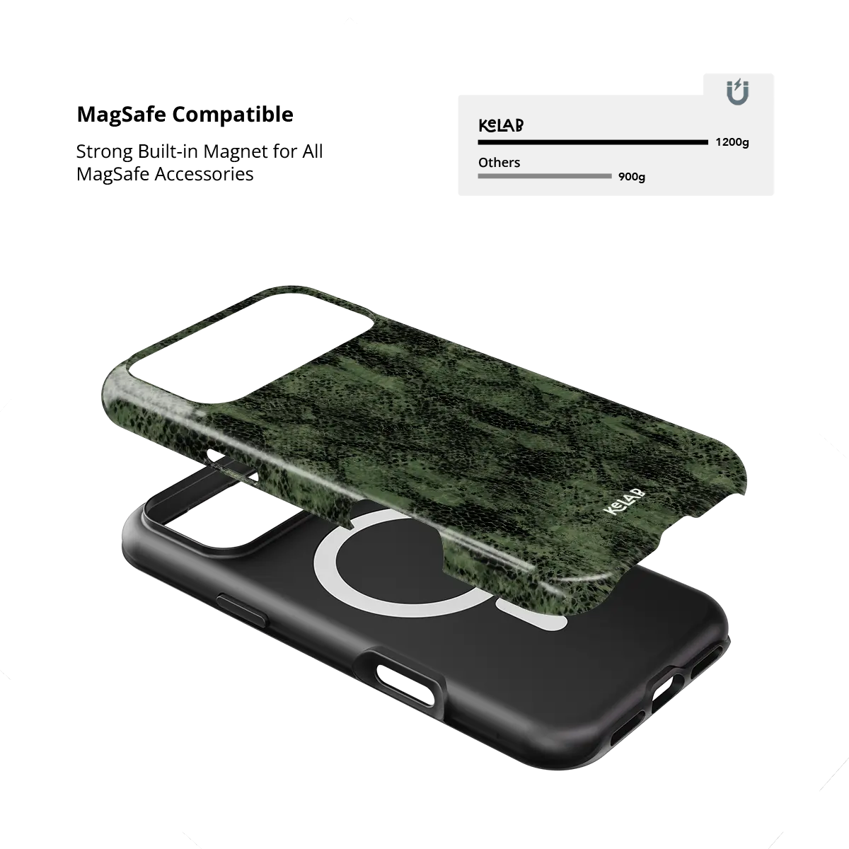 Emerald Python | Olive Green Snake Print iPhone Case