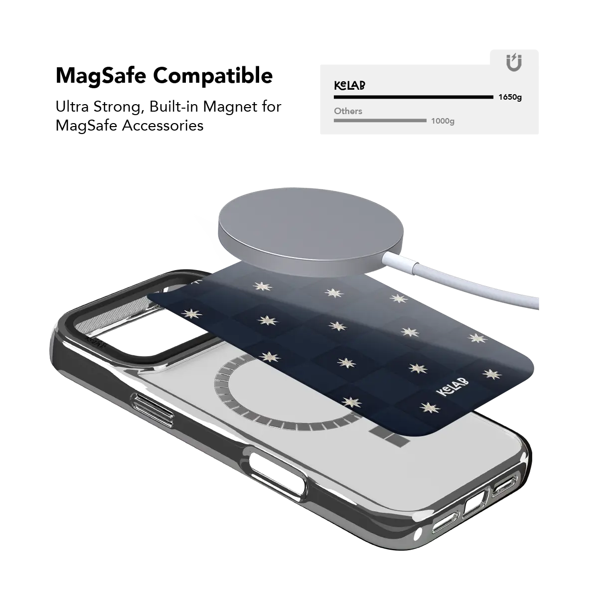 Celestial Check | Navy Checkered iPhone Case