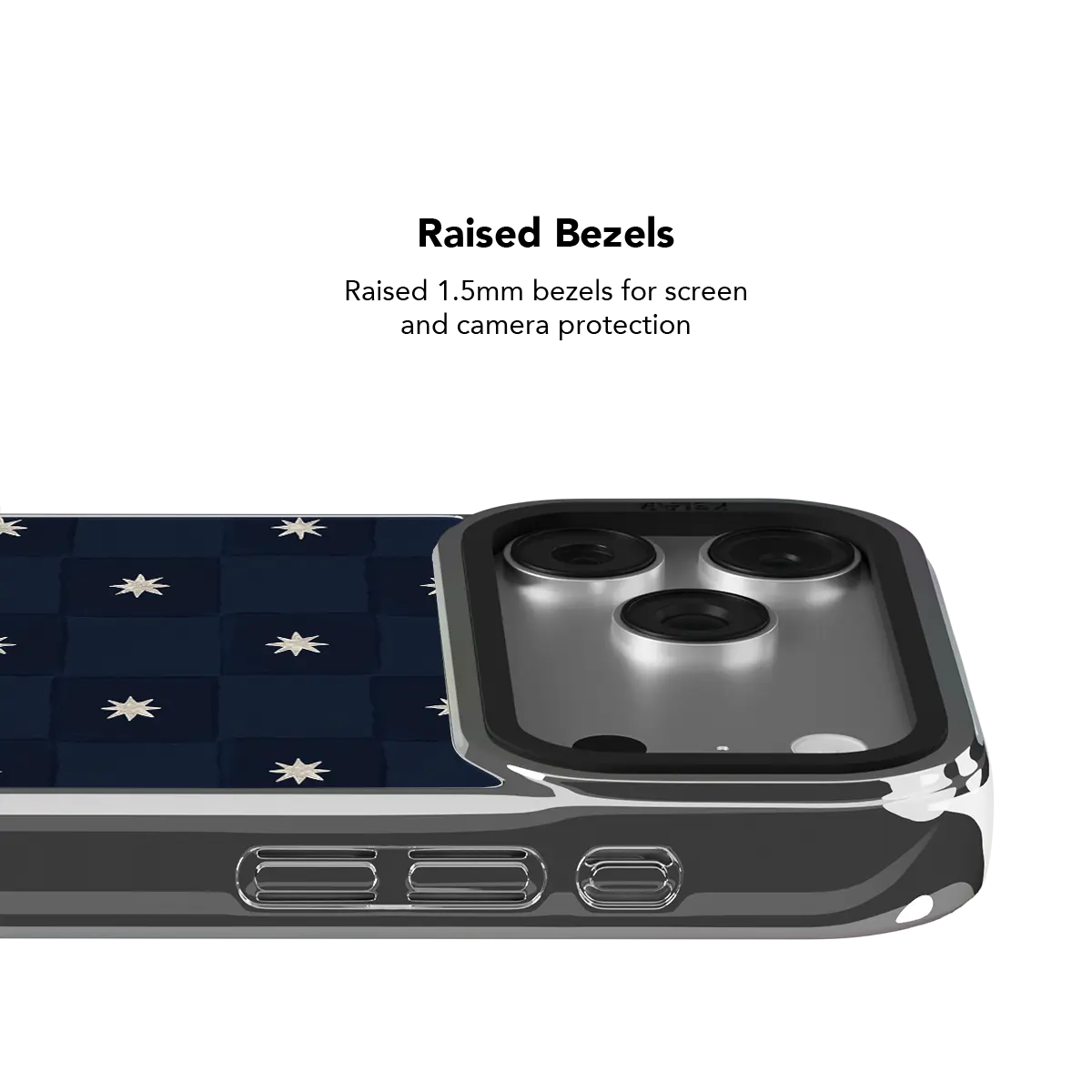 Celestial Check | Navy Checkered iPhone Case