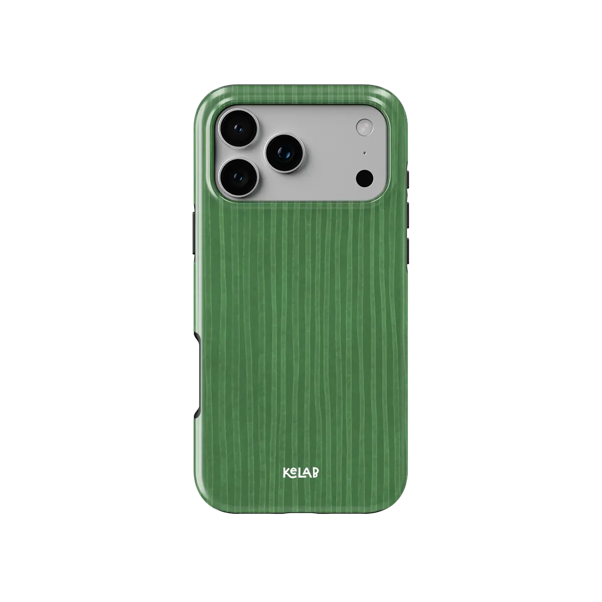 Emerald Drip | Green Stripe Pattern iPhone Case
